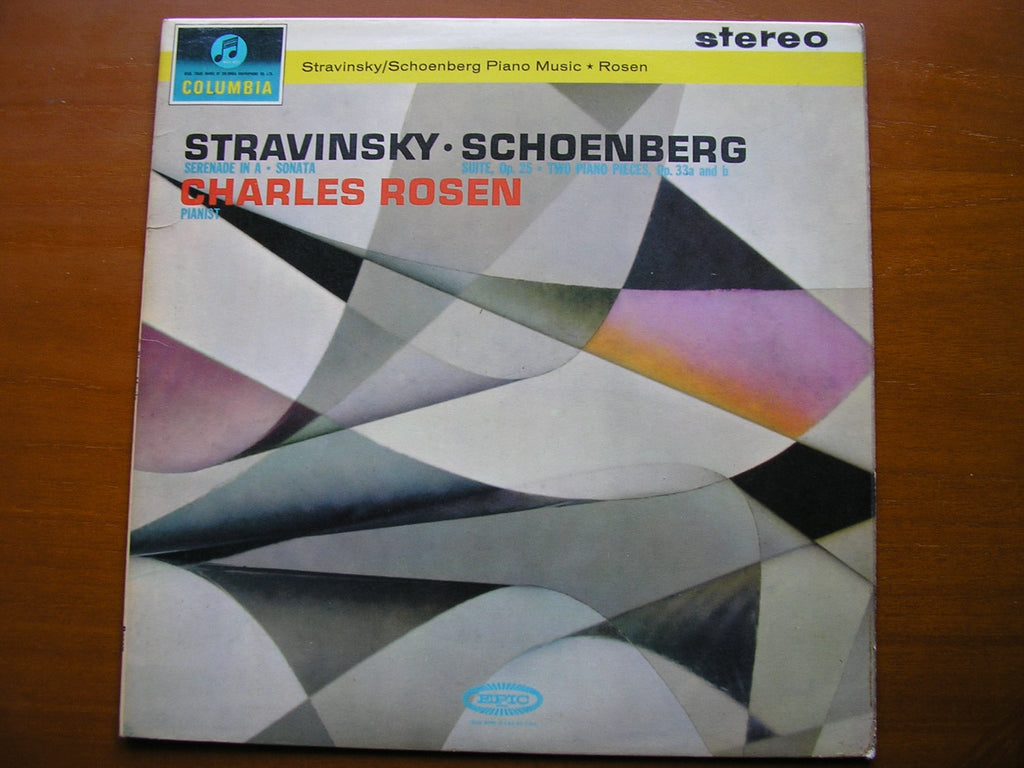 STRAVINSKY: PIANO SONATA / SERENADE / SCHOENBERG: SUITE FOR PIANO Op. 25 / PIANO PIECES Op. 33        CHARLES ROSEN        SAX 2480