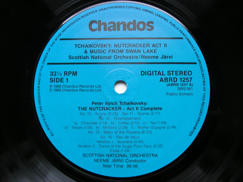 TCHAIKOVSKY: THE NUTCRACKER Act 11 Complete / SWAN LAKE Excerpts   JARVI / SCOTTISH NATIONAL ORCHESTRA   ABRD 1257