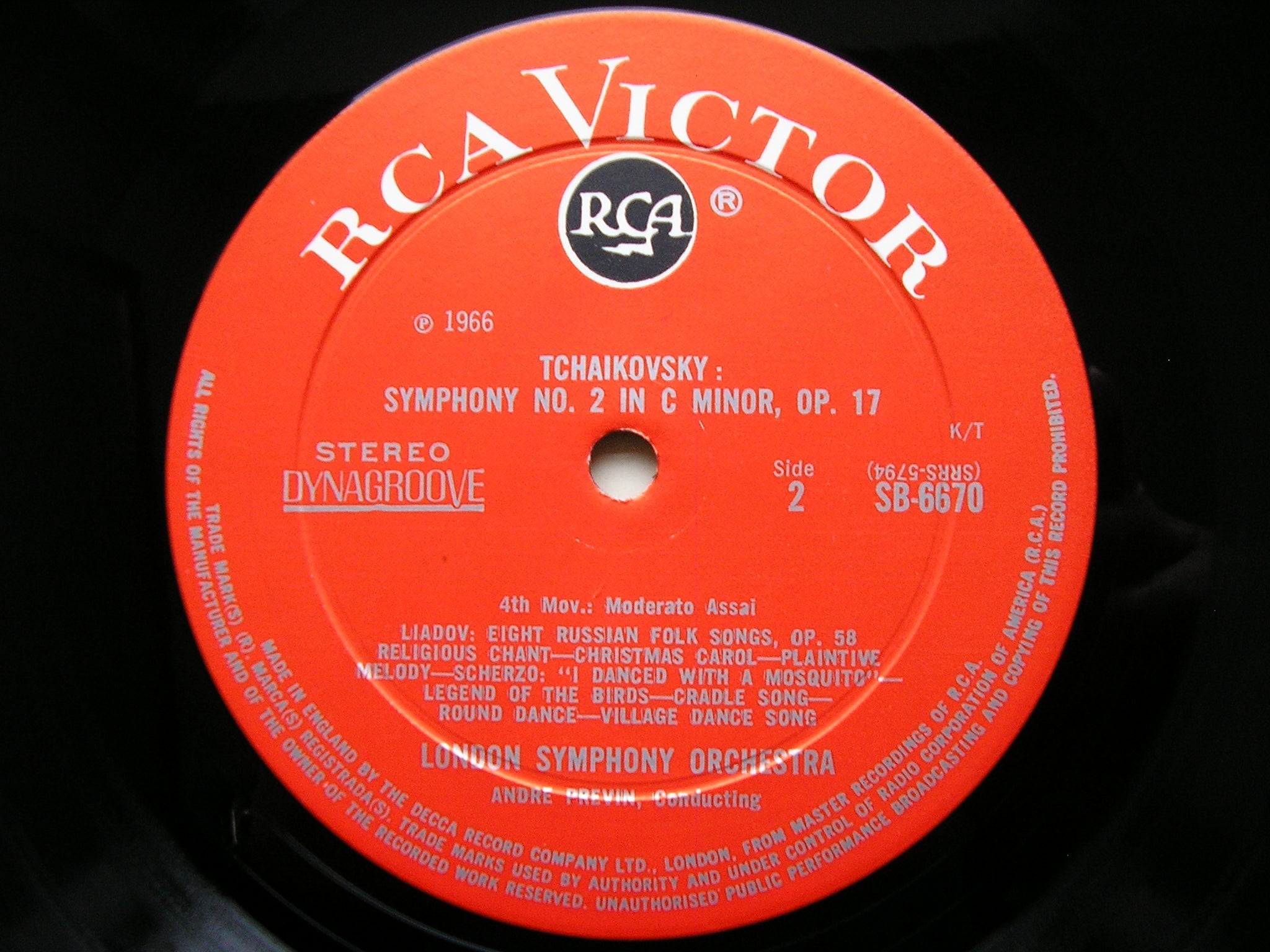TCHAIKOVSKY: SYMPHONY No. 2 'Little Russian' / LIADOV: EIGHT RUSSIAN FOLK SONGS    PREVIN / LONDON SYMPHONY ORCHESTRA  SB 6670