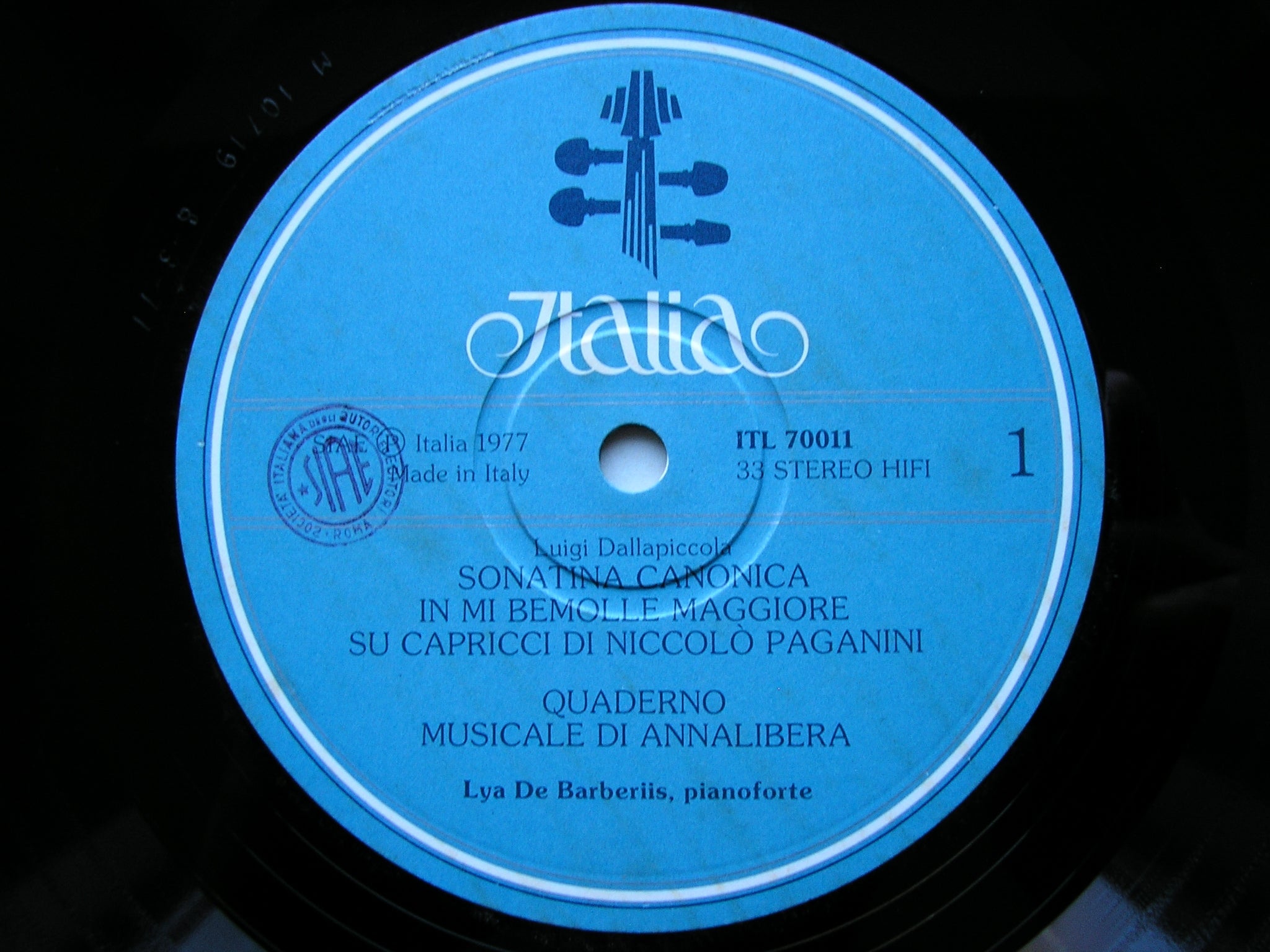 DALLAPICCOLA: PIANO MUSIC       LYA DE BARBERIIS        ITL 70011