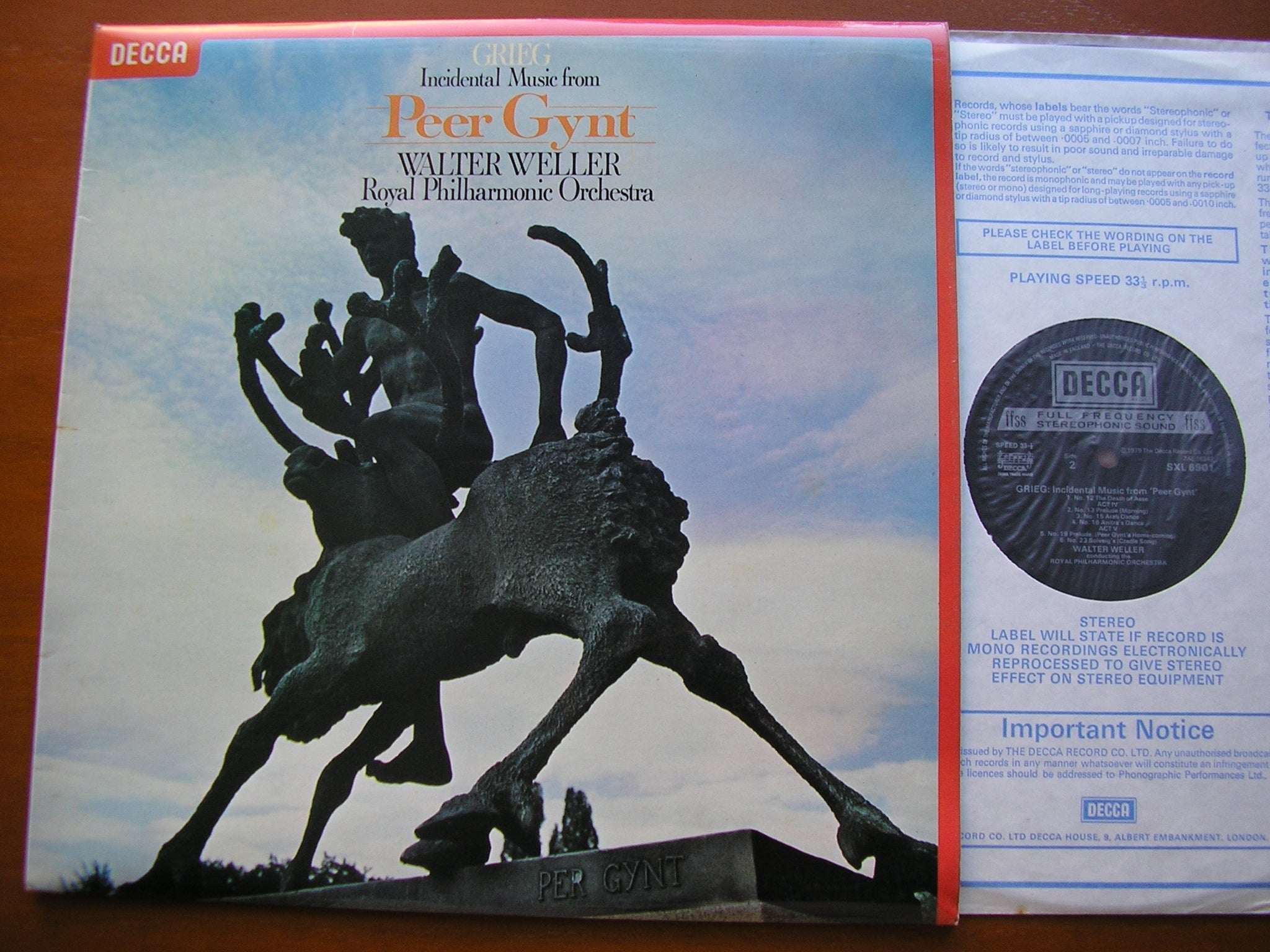 SXL 6901 GRIEG: PEER GYNT highlights WELLER / ROYAL PHILHARMONIC