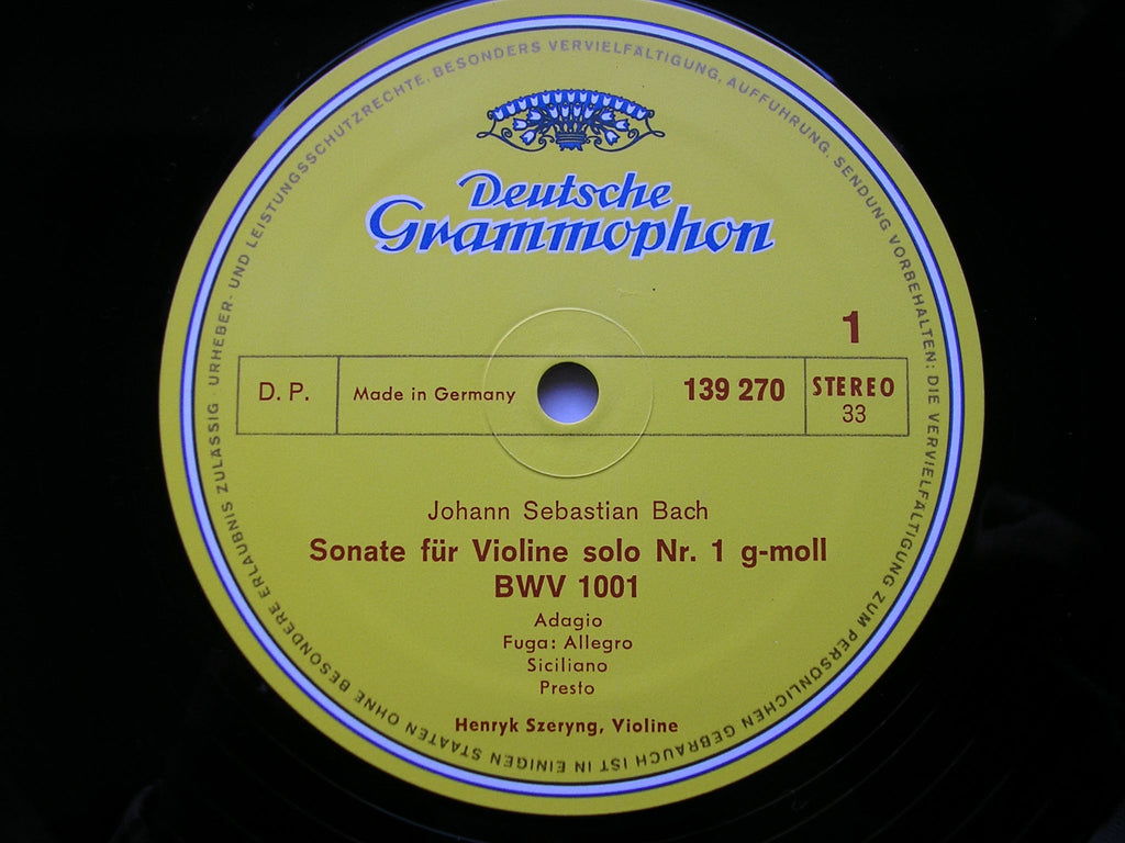 BACH: UNACCOMPANIED SONATAS & PARTITAS      HENRYK SZERYNG      3LP      2709 028