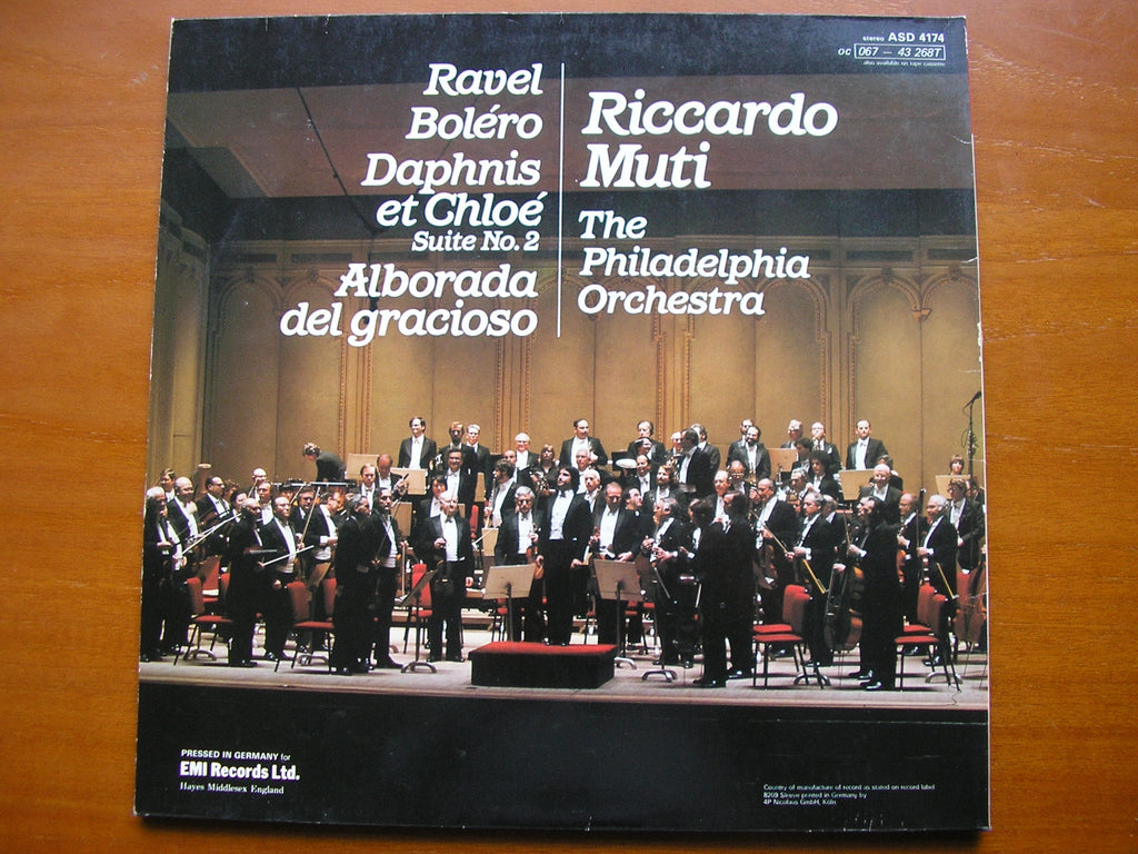 RAVEL: BOLERO / ALBORADA / DAPHNIS & CHLOE Suite No. 2     PREVIN / PHILHDELPHIA ORCHESTRA    ASD 4174