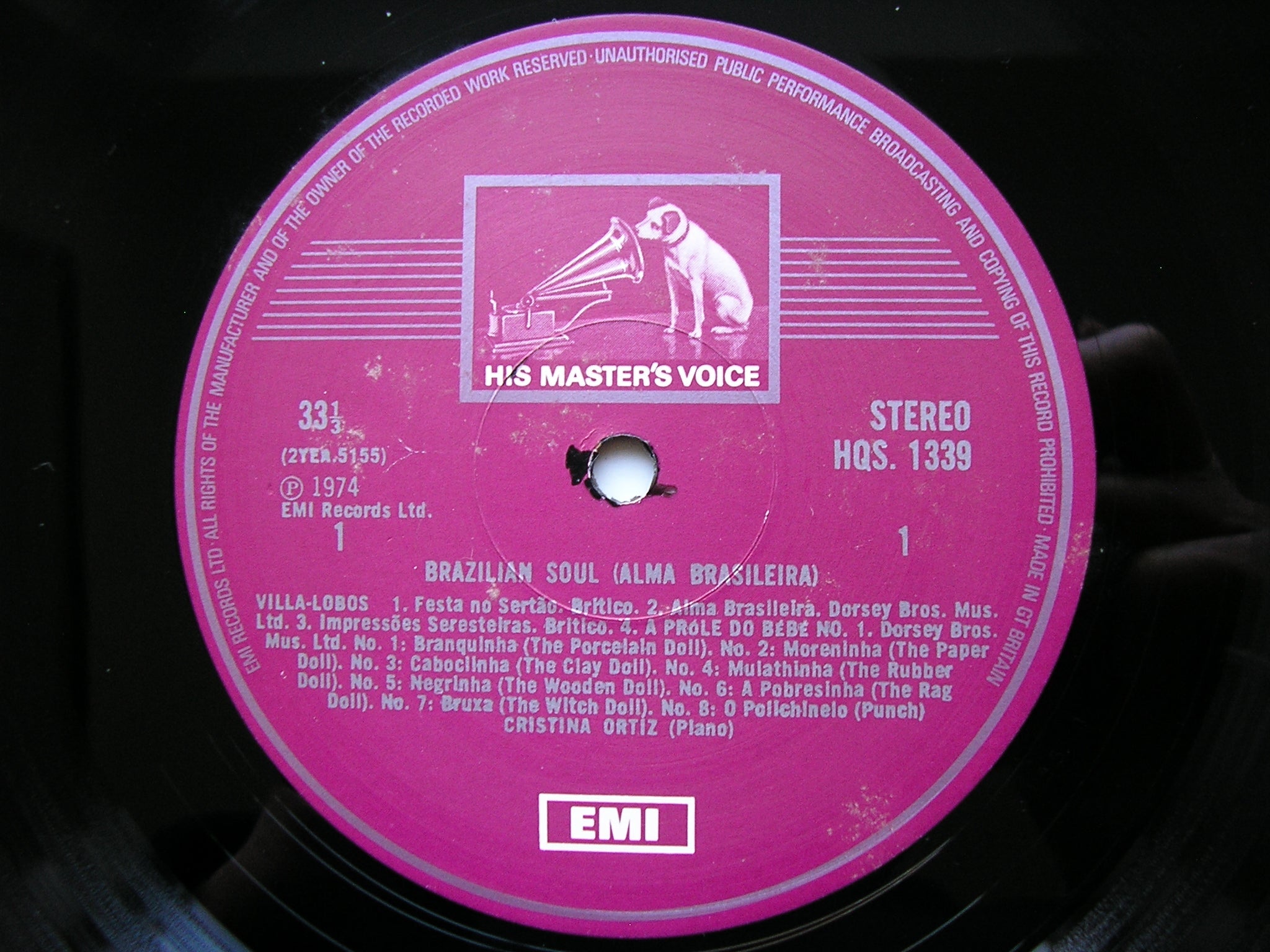 BRAZILIAN PIANO MUSIC: VILA-LOBOS / VIANNA / MIGUEZ / GUARNIERI / FERNANDEZ       CRISTINA ORTIZ      HQS 1339