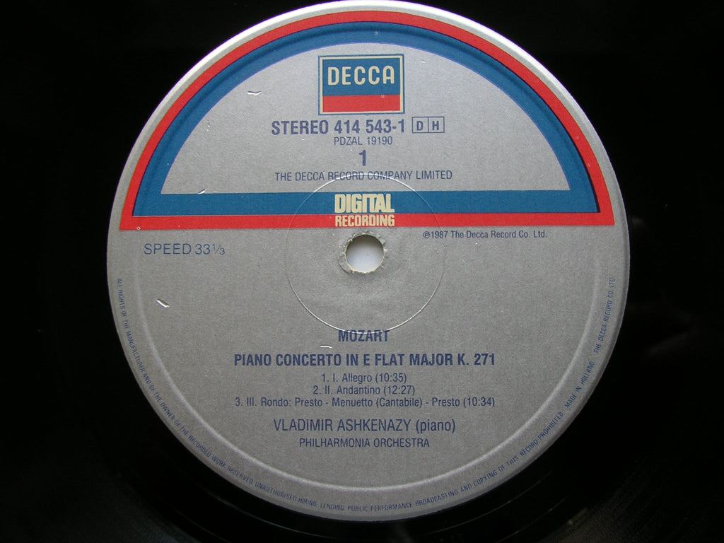 MOZART: THE PIANO CONCERTOS  VLADIMIR ASHKENAZY / PHILHARMONIA Decca  10 LP