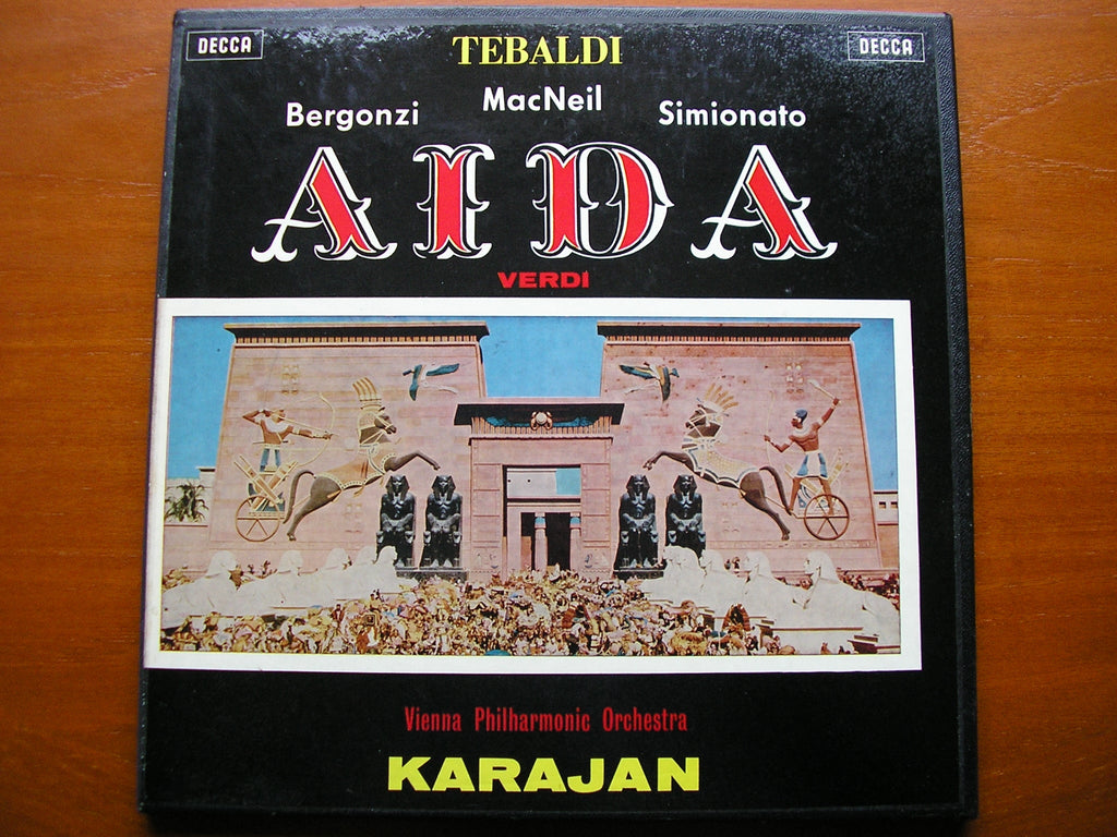 VERDI: AIDA TEBALDI / BERGONZI / MacNEIL / SIMIONATO / VIENNA PHILHARMONIC ORCHESTRA / KARAJAN     SXL 2167 - 9