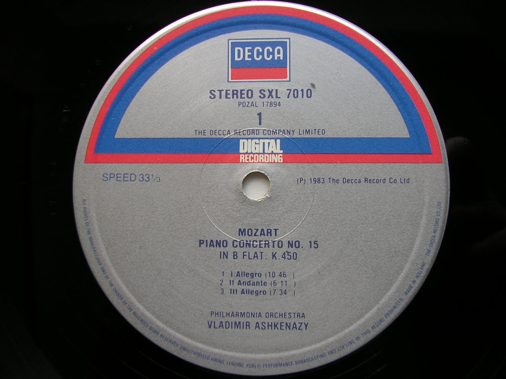 MOZART: THE PIANO CONCERTOS  VLADIMIR ASHKENAZY / PHILHARMONIA Decca  10 LP