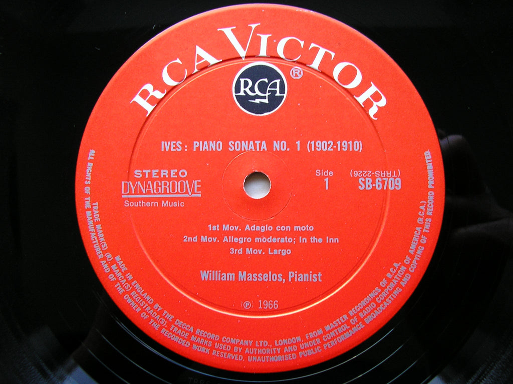 IVES: PIANO SONATA No. 1          WILLIAM MASSELOS        SB 6709