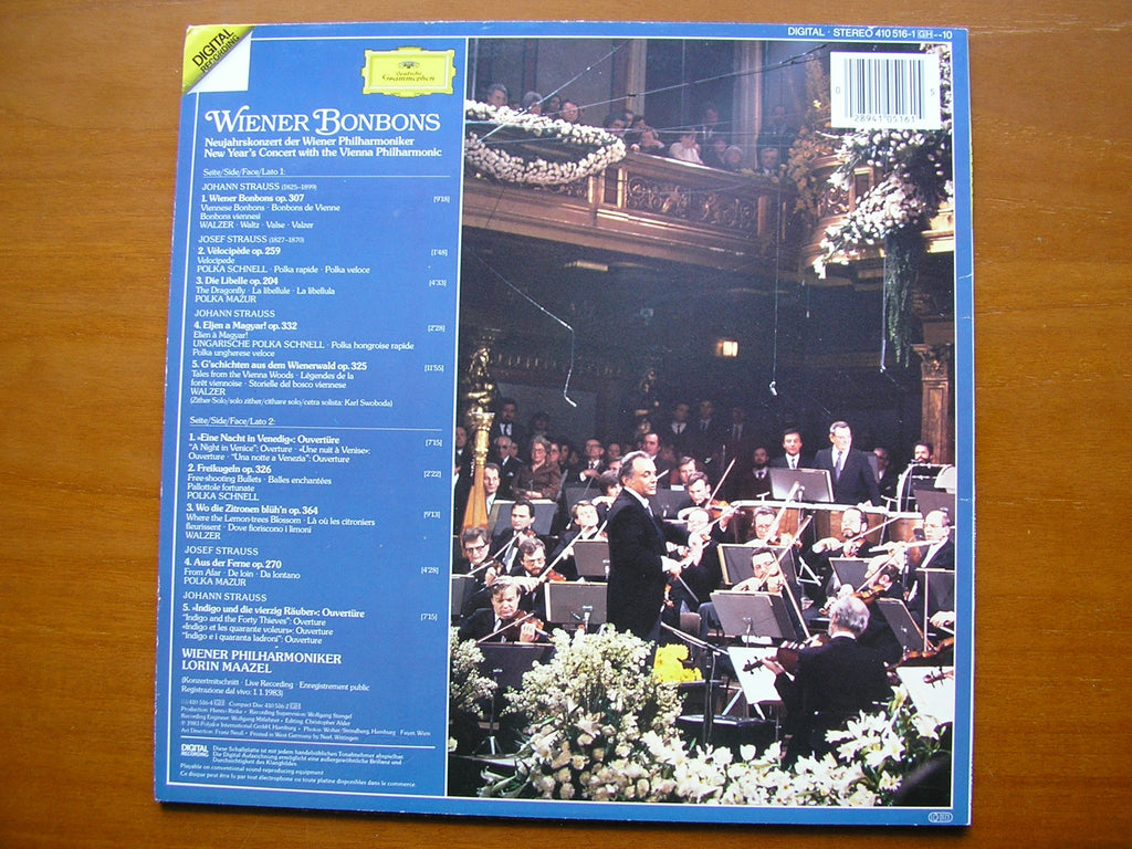 VIENNSE BONBONS: Music of JOHANN & JOSEF STRAUSS       MAAZEL / VIENNA PHILHARMONIC     410 516
