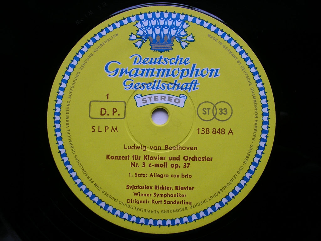 BEETHOVEN: PIANO CONCERTO No. 3 / RONDO in B     RICHTER / VIENNA SYMPHONY / SANDERLING   138 848