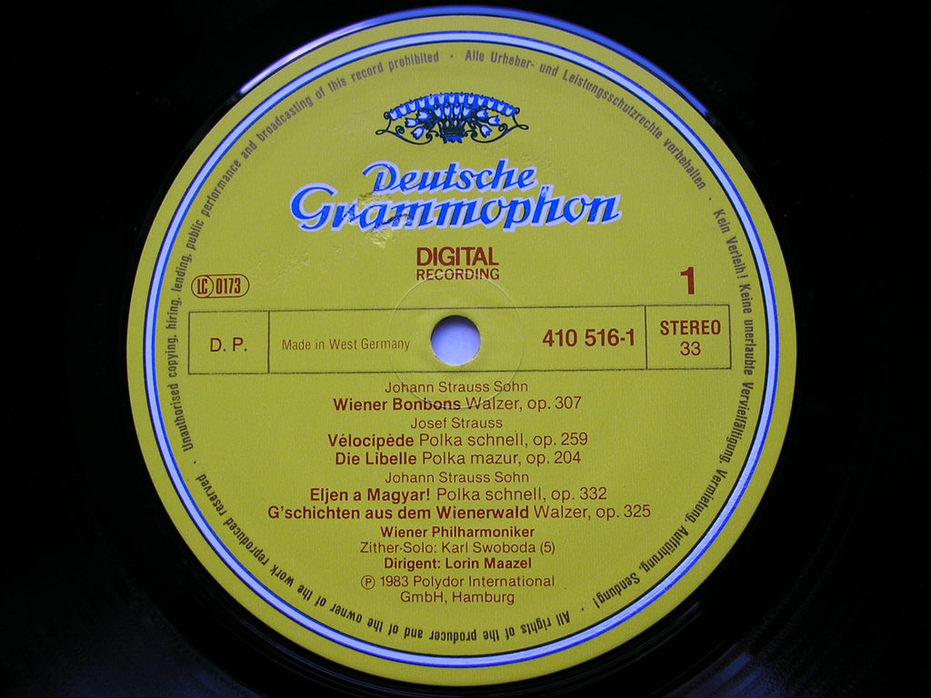 VIENNSE BONBONS: Music of JOHANN & JOSEF STRAUSS       MAAZEL / VIENNA PHILHARMONIC     410 516