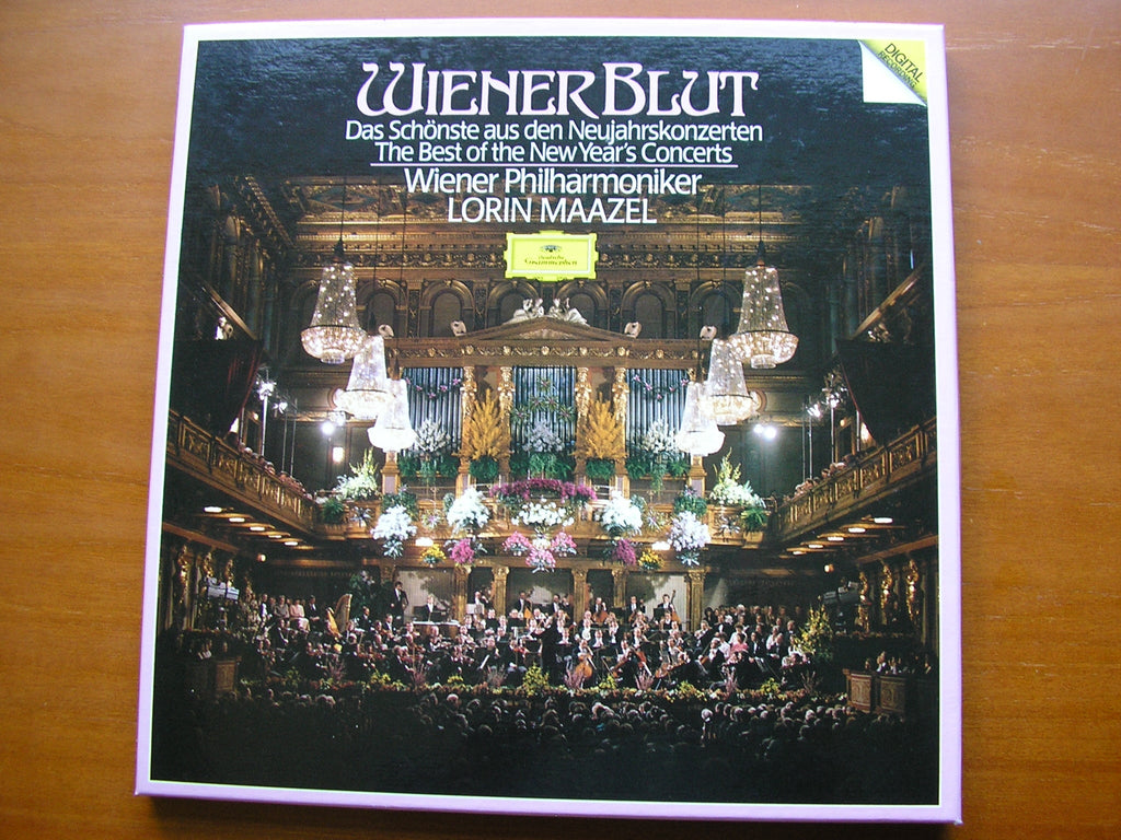 WIENER BLUT: NEW YEAR'S CONCERTS  1980 - 1983     LORIN MAAZEL / VIENNA PHILHARMONIC    3LP    413 479