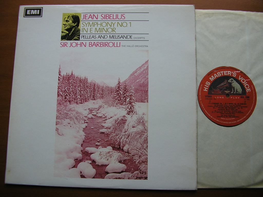 SIBELIUS: SYMPHONY No. 1 / PELLEAS & MELISANDE      BARBIROLLI / HALLE ORCHESTRA    ASD 2366