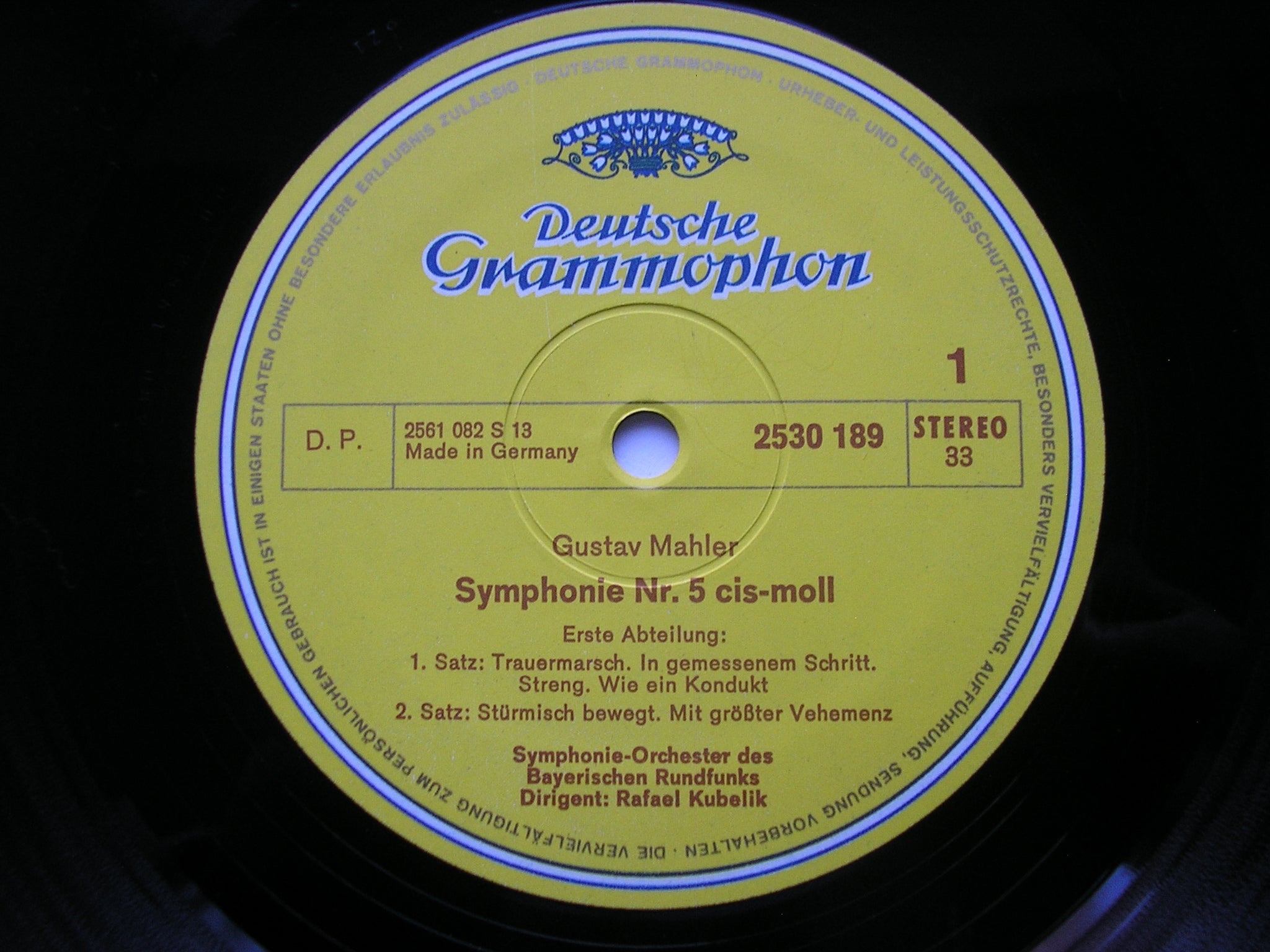 MAHLER: SYMPHONY No. 5 / LIEDER EINES FAHRENDEN GESELLEN   FISCHER-DIESKAU / BAVARIAN RADIO SYMPHONY / KUBELIK  2707 056