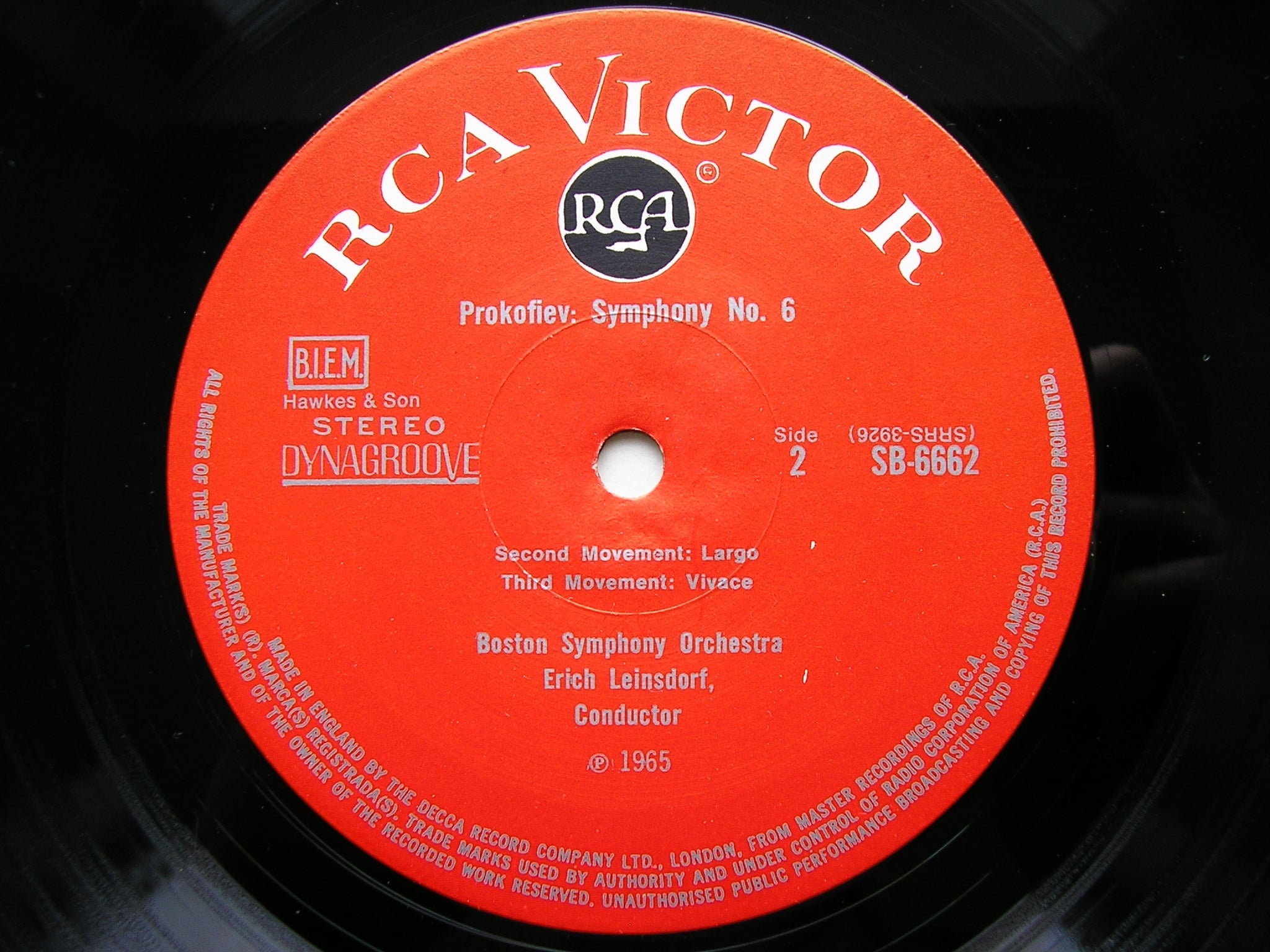 PROKOFIEV: SYMPHONY No. 6     LEINSDORF / BOSTON SYMPHONY    SB 6662