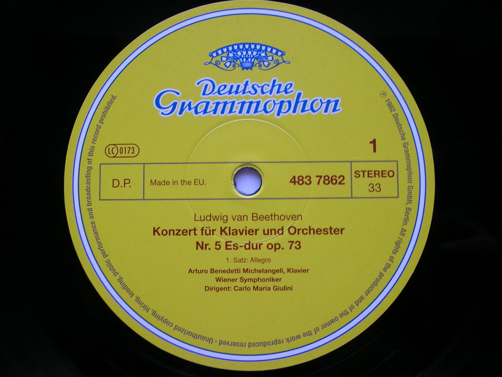 BEETHOEN: PIANO CONCERTO No. 5 'Emperor'      MICHELANGELI / VIENNA SYMPHONY / GIULINI      483 7862