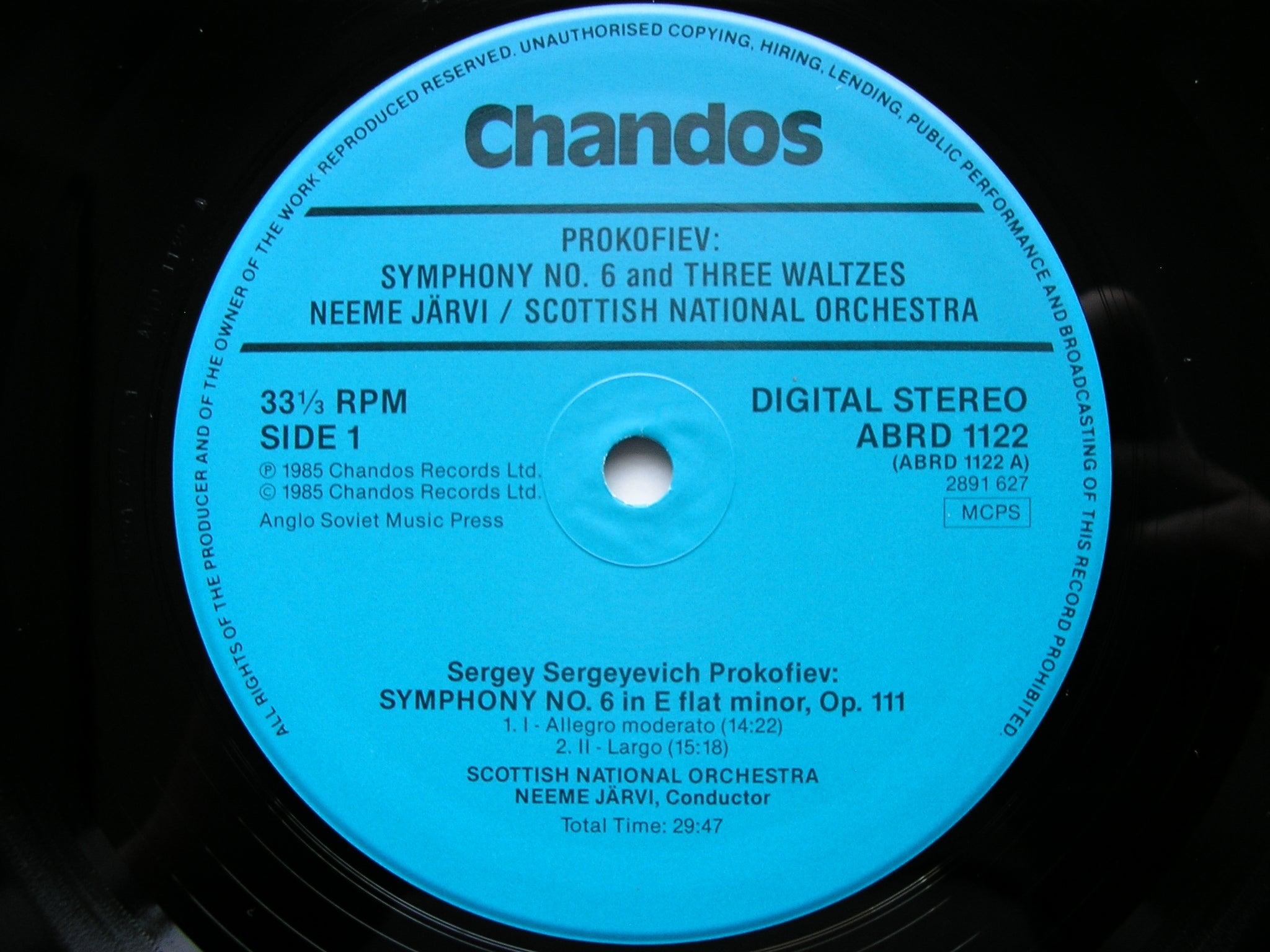 PROKOFIEV: SYMPHONY No. 6 / THREE WALTZES Op. 110     JARVI /SCOTTISH NATIONAL ORCHESTRA    ABRD 1122