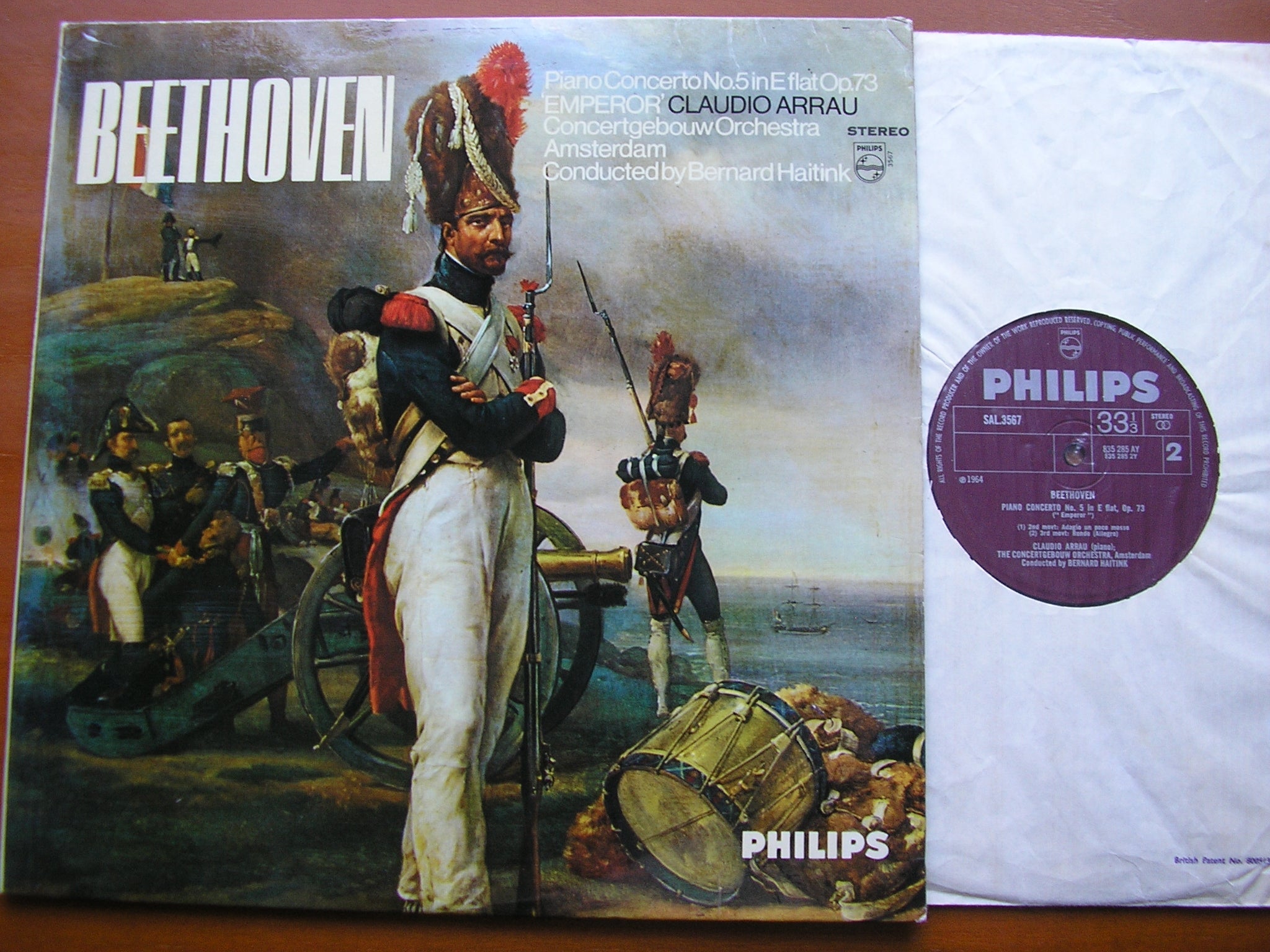 BEETHOVEN: PIANO CONCERTO No. 5  'Emperor'     ARRAU / CONCERTGEBOUW ORCHESTRA / HAITINK      SAL 3567