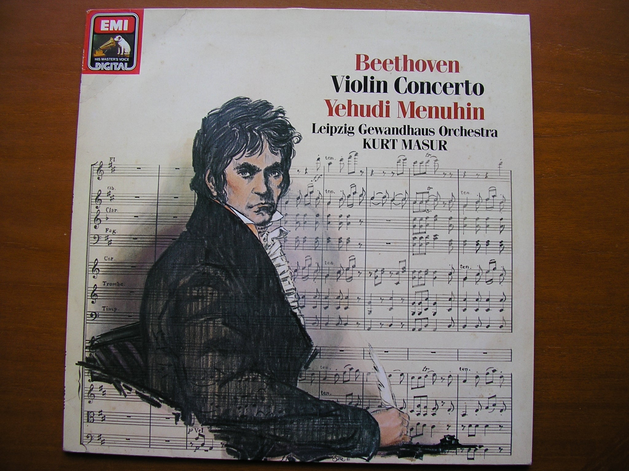 BEETHOVEN: VIOLIN CONCERTO     MENUHIN / LEIPZIG GEWANDHAUS / MASUR     ASD 4280