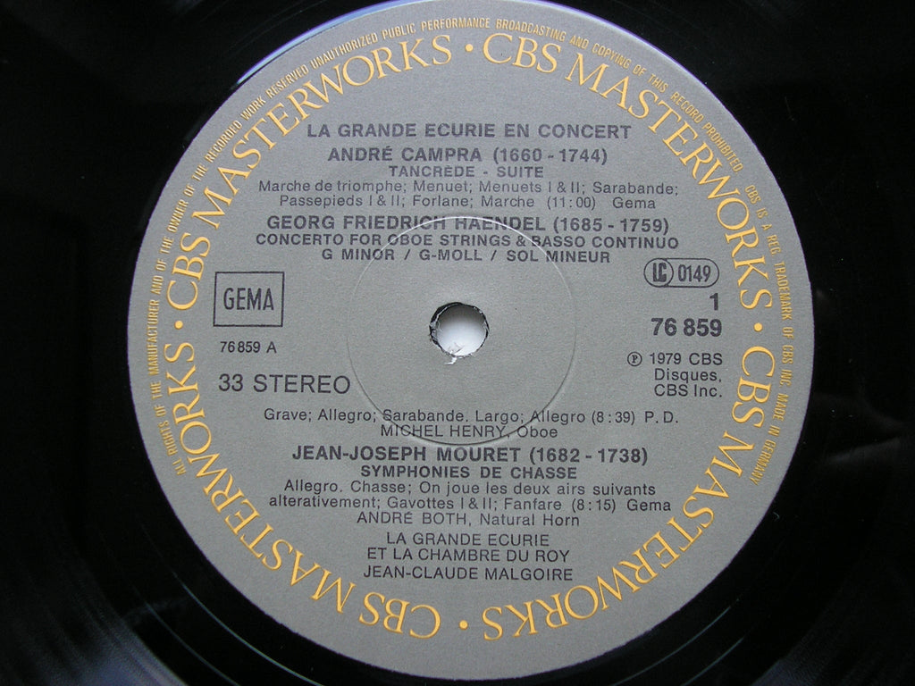 AN 18th CENTURY CONCERT: BOISMORTIER / CAMPRA / MOURET / HANDEL / LEOPOLD MOZART     MALGOIRE / LA GRANDE ECURIE       76859