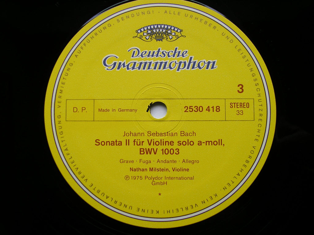 BACH: UNACCOMPANIED SONATAS & PARTITAS       NATHAN MILSTEIN      3LP       2709 047