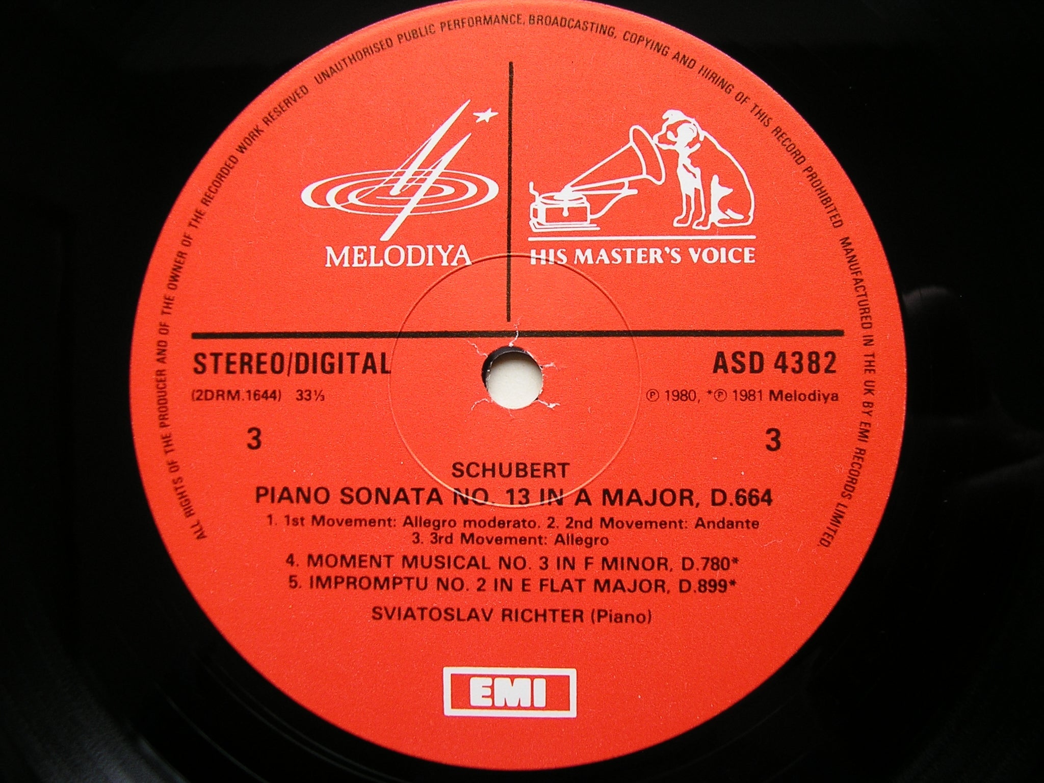 SCHUBERT: PIANO SONATAS Nos. 9 / 11 / 13 / 14 / TWO IMPROMPTUS / THREE MOMENTS MUSICAUX     SVIATOSLAV RICHTER     2LP      SLS 5289
