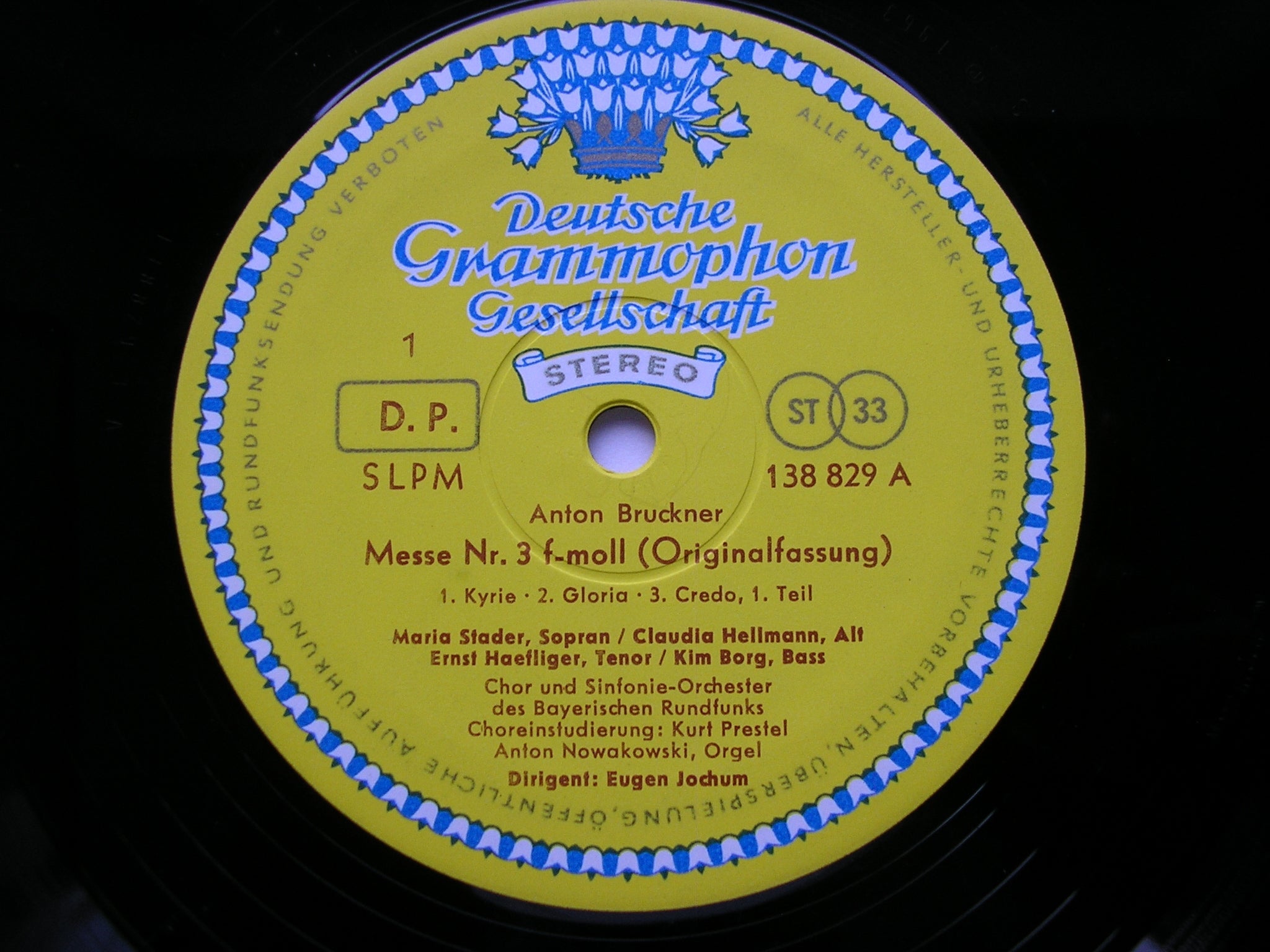 BRUCKNER: MASS No. 3    SOLOISTS / BAVARIAN RADIO SYMPHONY / JOCHUM      138 829