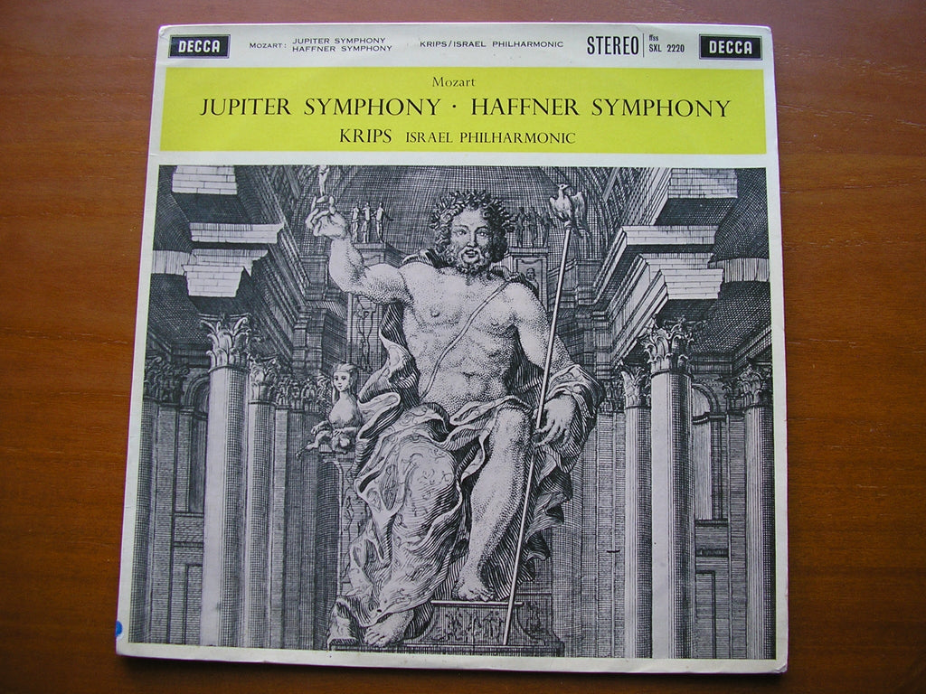 MOZART: SYMPHONIES Nos.  35 'Haffner'  &  41  'Jupiter'       KRIPS / ISRAEL PHILHARMONIC      SXL 2220