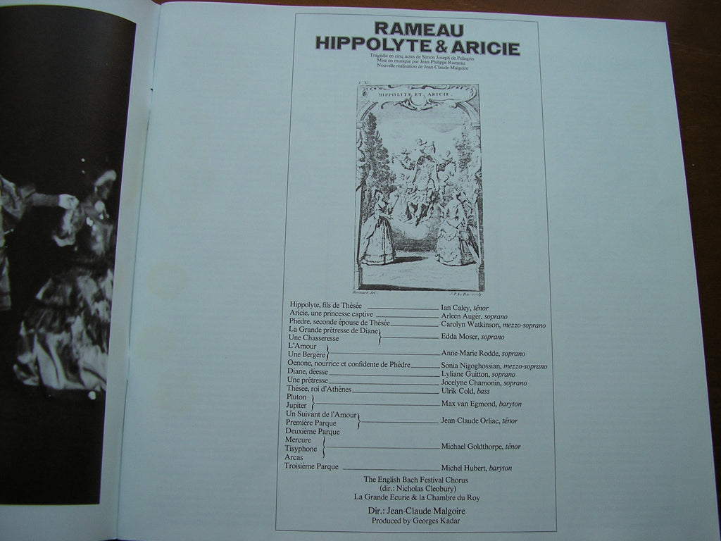 RAMEAU: HIPPOLYTE ET ARICIE  (1733)    SOLOISTS / LA GRANDE ECURIE ET LA CHAMBRE DU ROY / MALGOIRE   3LP    79314