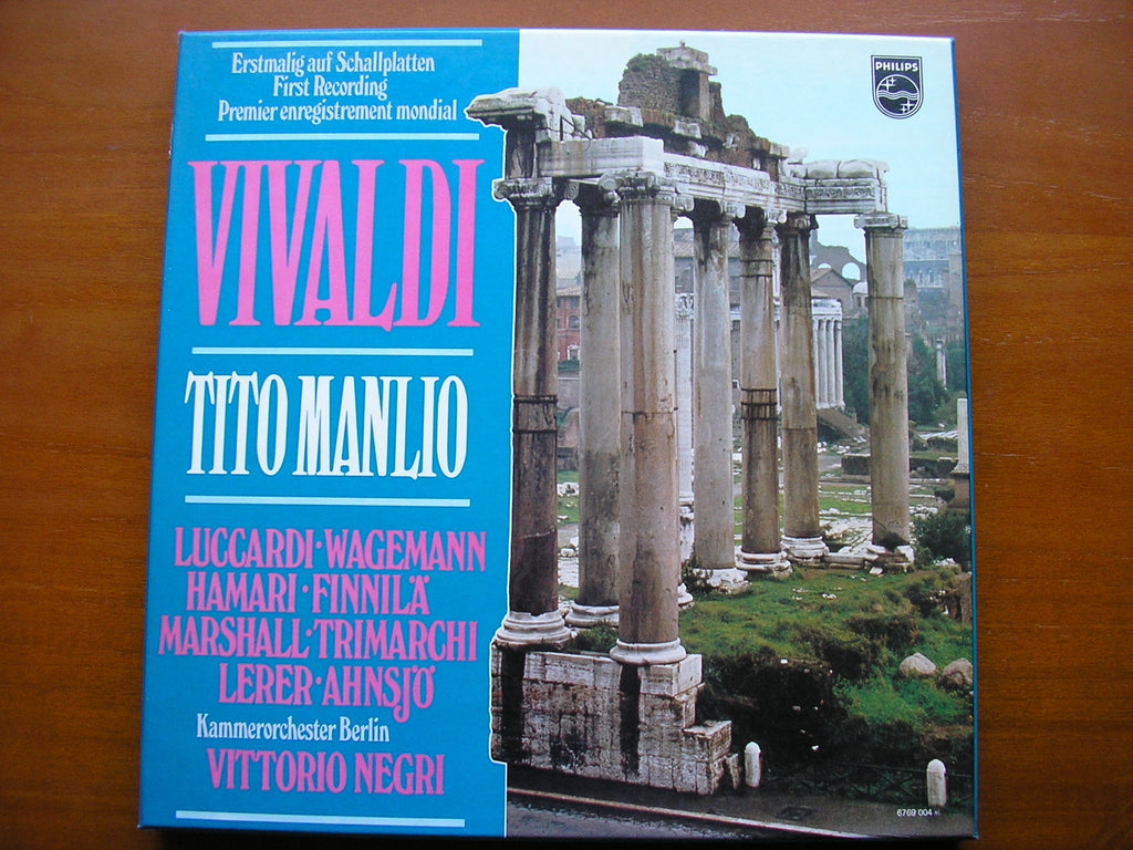 VIVALDI: TITO MANLIO  (1719)    SOLOISTS / BERLIN CHAMBER ORCHESTRA / NEGRI     5LP    6769 004