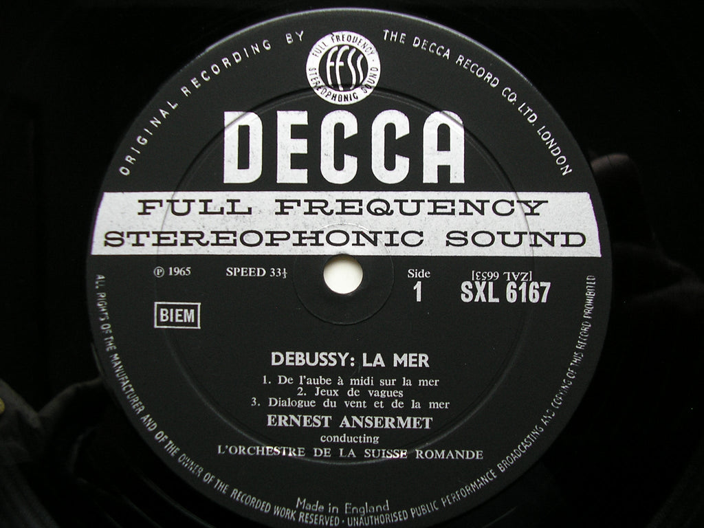 SXL 6167  DEBUSSY: LA MER / KHAMMA / RHAPSODY      ANSERMET / SUISSE ROMANDE    ED1
