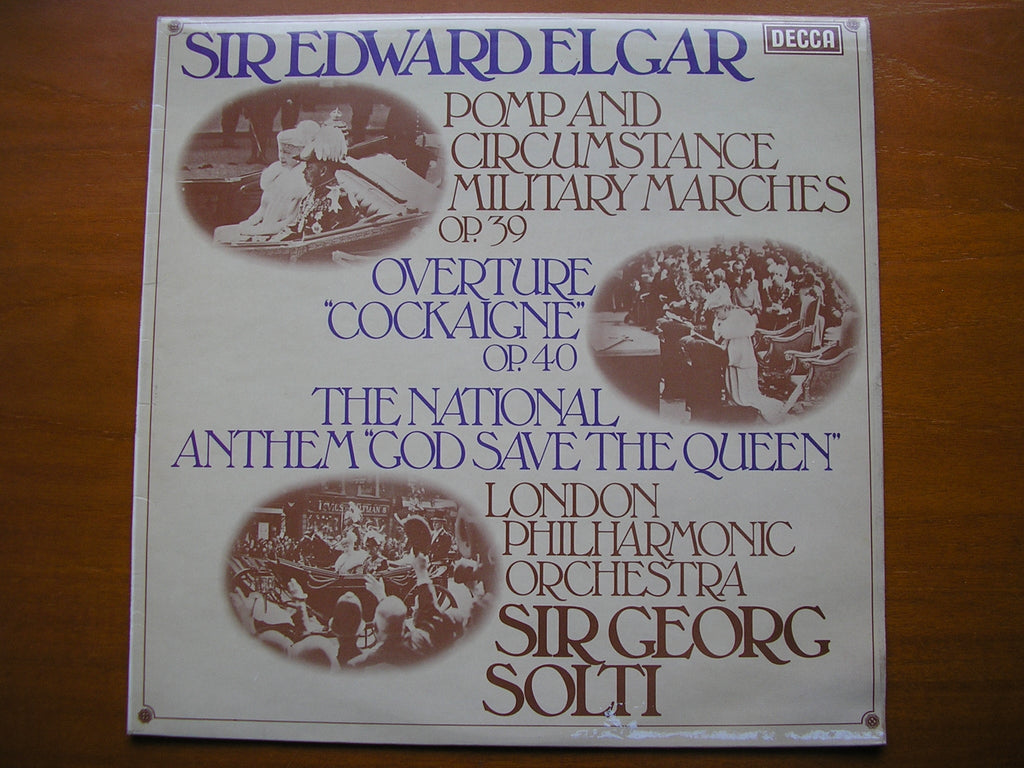 SXL 6848 ELGAR: POMP & CIRCUMSTANCE MARCHES 1 - 5 / OVERTURE COCKAIGNE SOLTI / LONDON PHILHARMONIC