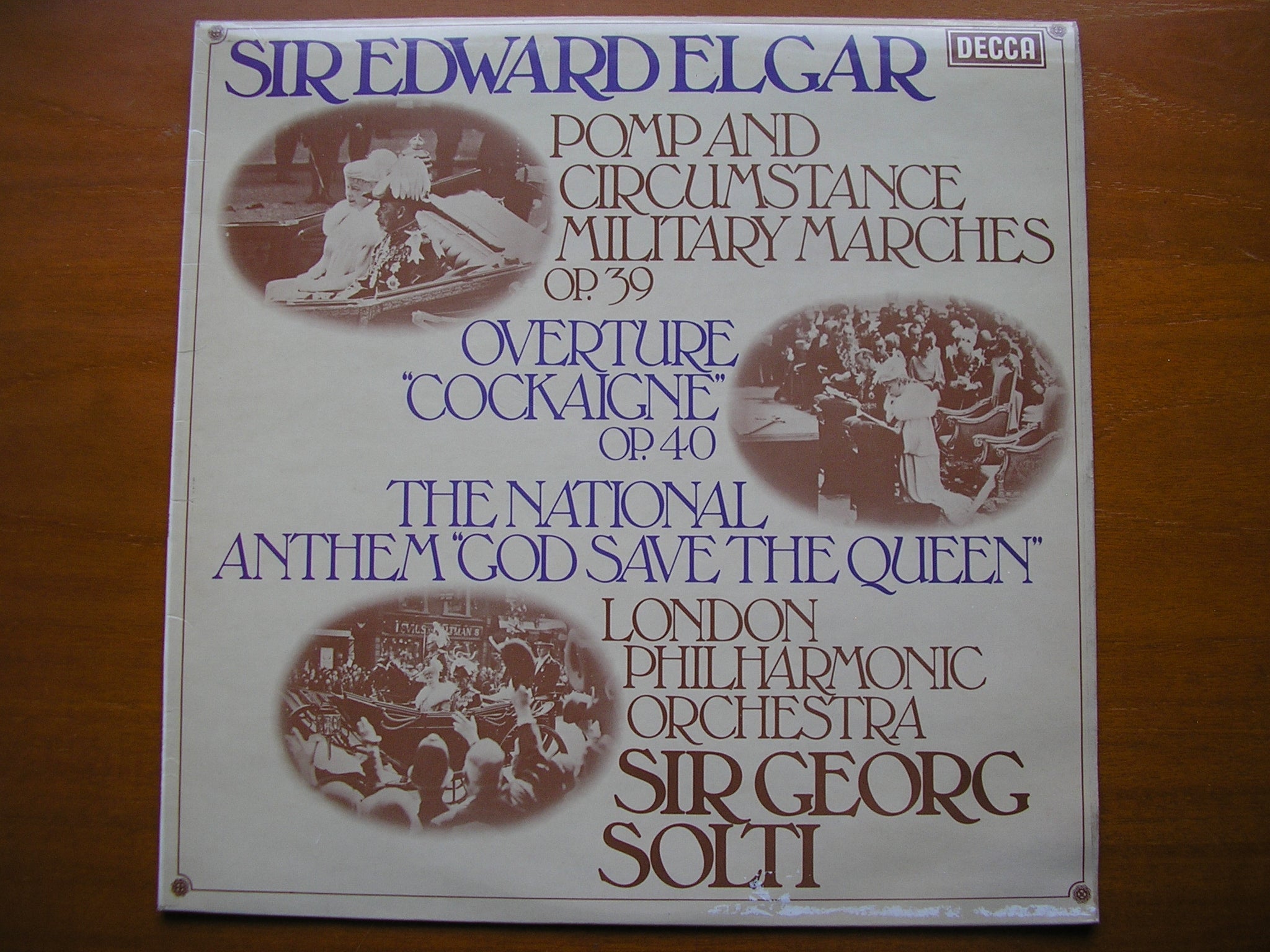 SXL 6848 ELGAR: POMP & CIRCUMSTANCE MARCHES 1 - 5 / OVERTURE COCKAIGNE SOLTI / LONDON PHILHARMONIC