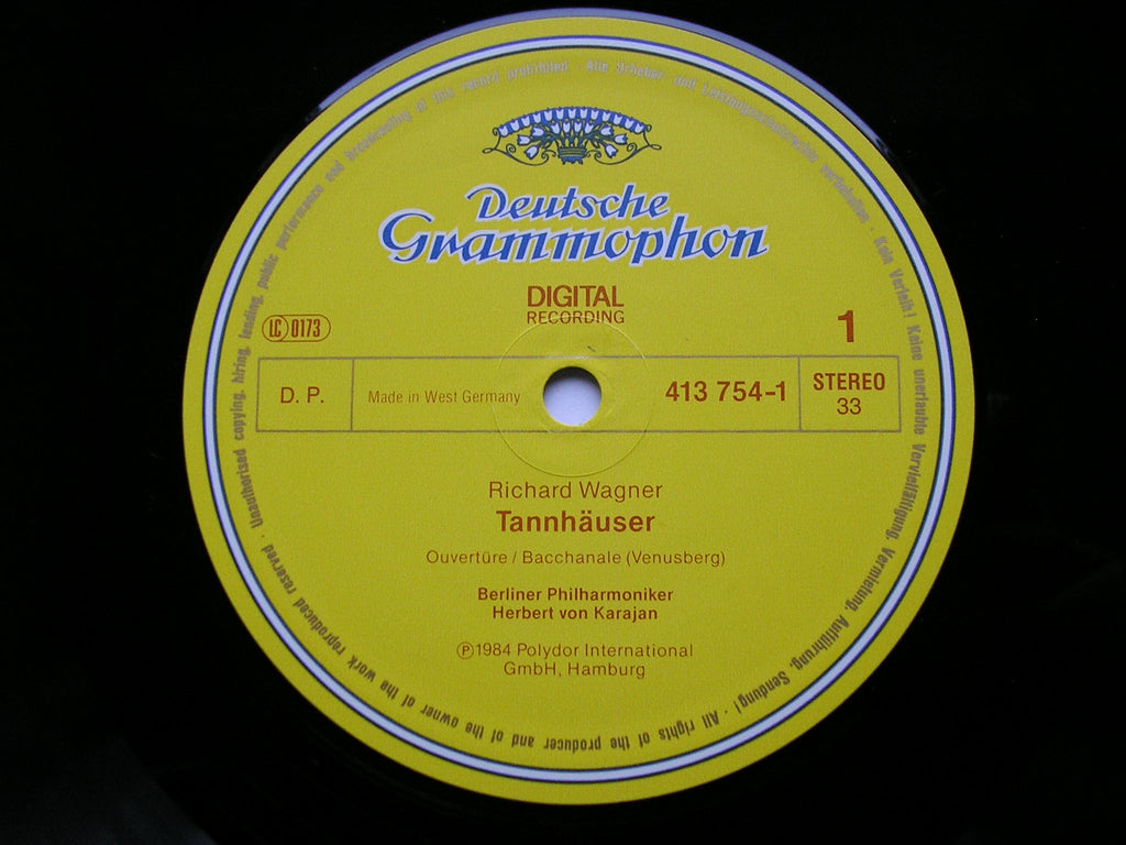WAGNER: ORCHESTRAL MUSIC from Tannhauser / Tristan & Isolde / Die Meistersinger    KARAJAN / BERLIN PHILHARMONIC   413 754