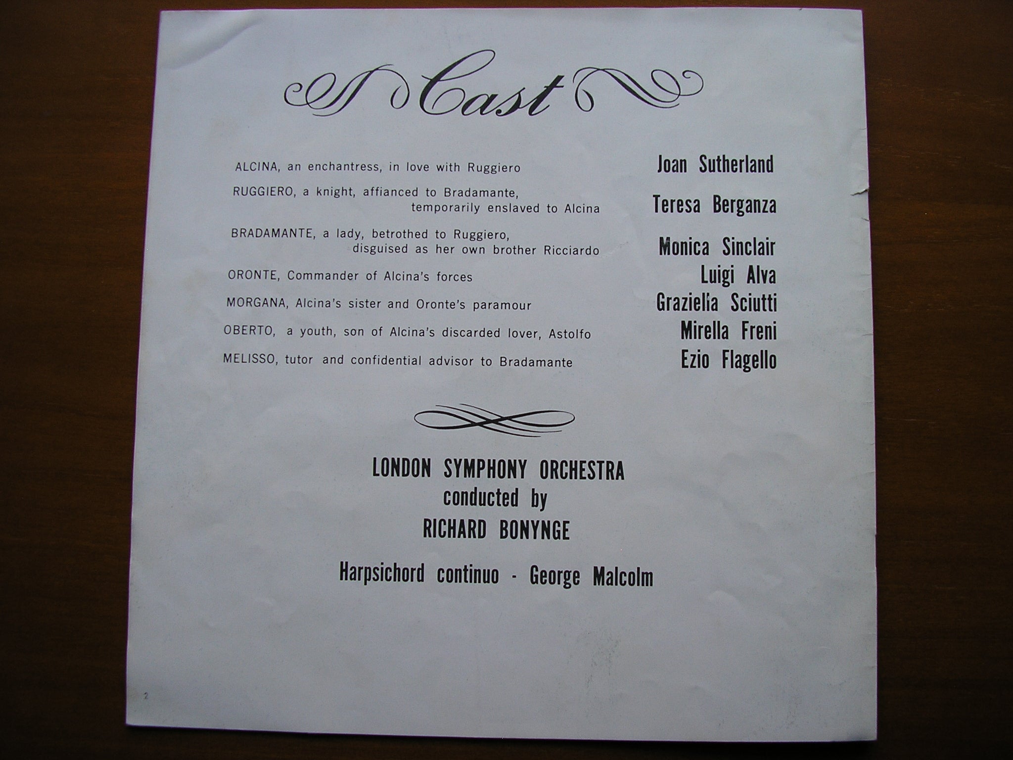 HANDEL: ALCINA (1735)    SOLOISTS / LONDON SYMPHONY / BONYNGE    3LP    SET 232 / 4