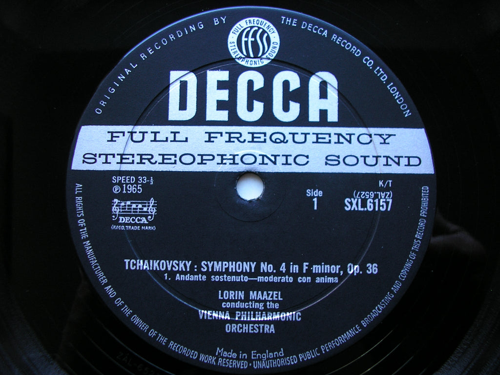 SXL 6157  TCHAIKOVSKY: SYMPHONY No. 4       MAAZEL / VIENNA PHILHARMONIC     ED1