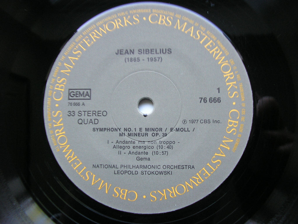 SIBELIUS: SYMPHONY No. 1 / THE SWAN OF TUONELA      STOKOWSKI / NATIONAL PHILHARMONIC       76666
