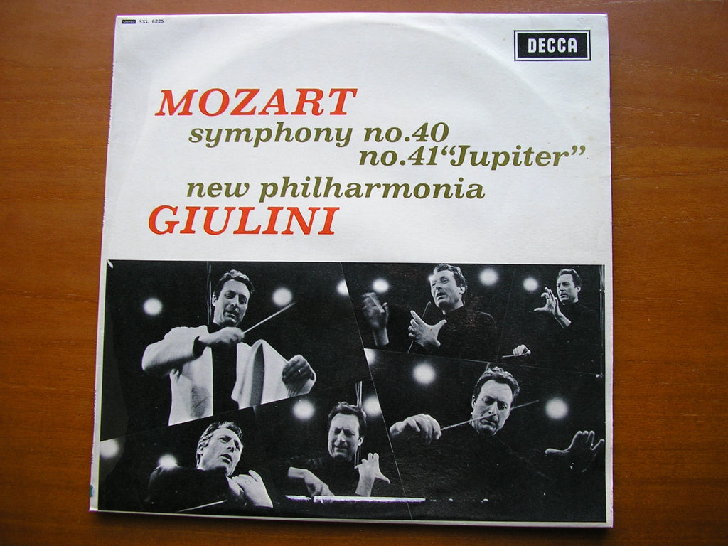 MOZART: SYMPHONIES Nos. 40  &  41  'Jupiter'      GIULINI / NEW PHILHARMONIA     SXL 6225