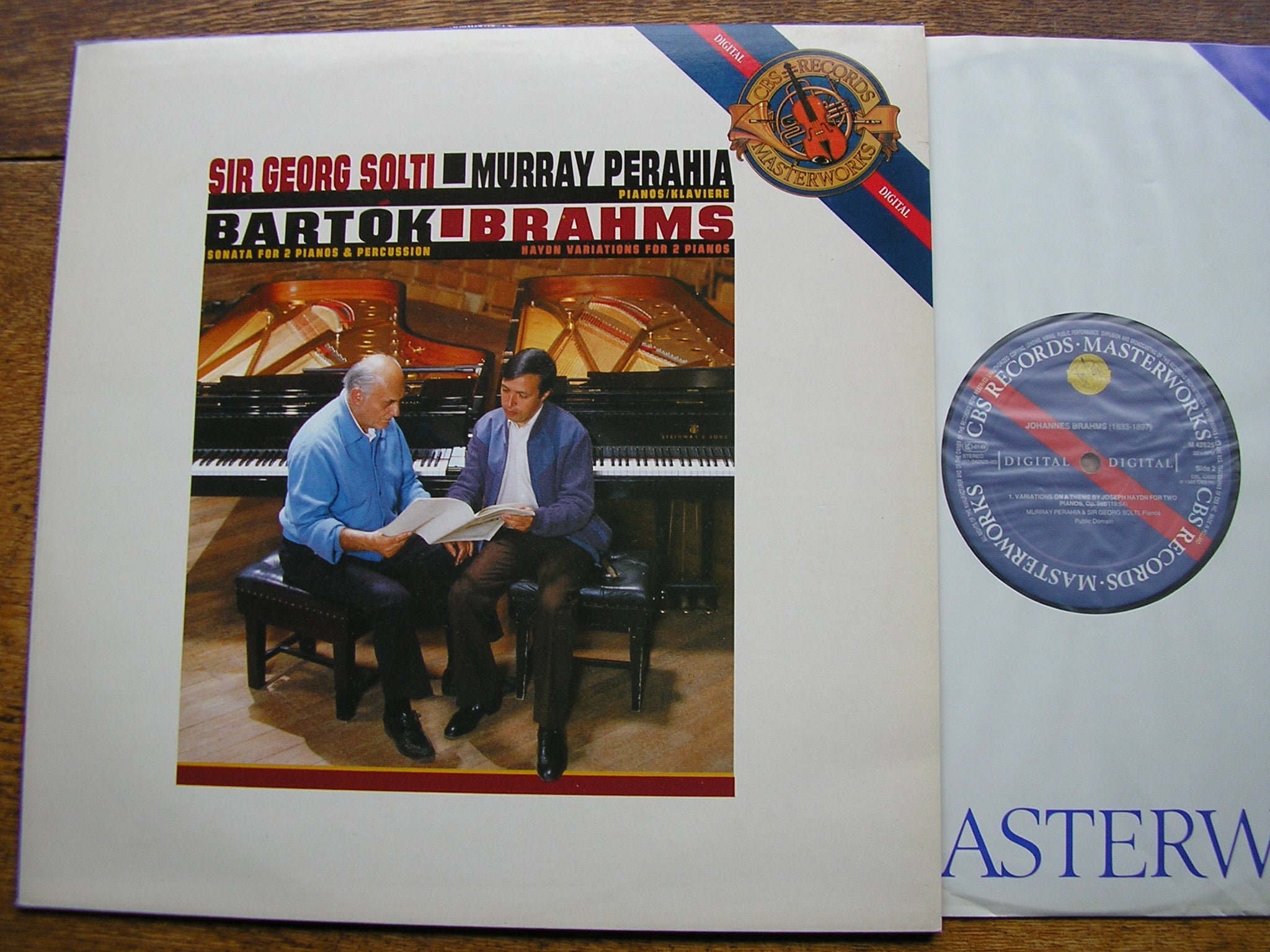 BARTOK: SONATA FOR 2 PIANOS & PERCUSSION / BRAHMS: HAYDN VARIATIONS   PERAHIA / SOLTI  M42625