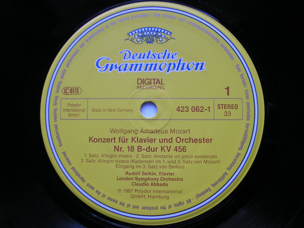 MOZART: PIANO CONCERTOS    RUDOLF SERKIN / LONDON SYMPHONY / ABBADO / COLUMBIA SYMPHONY / MARLBORO FESTIVAL / SCHNEIDER   8 LP