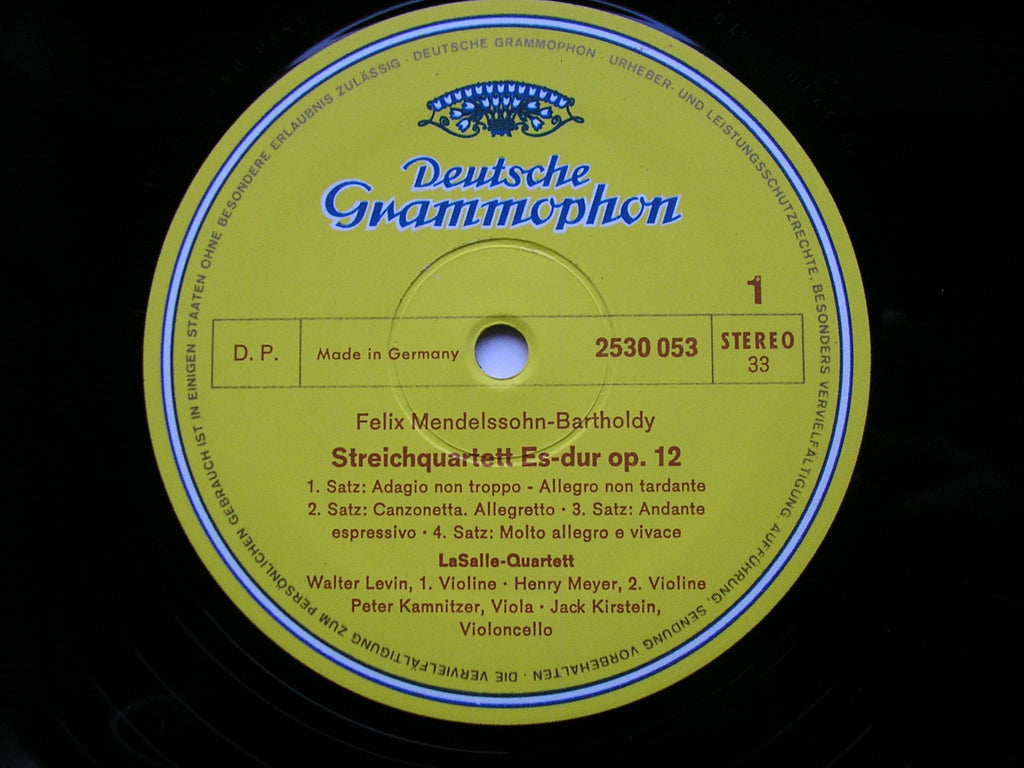 MENDELSSOHN: STRING QUARTETS  Op. 12 & 13      LA SALLE QUARTET     2530 053
