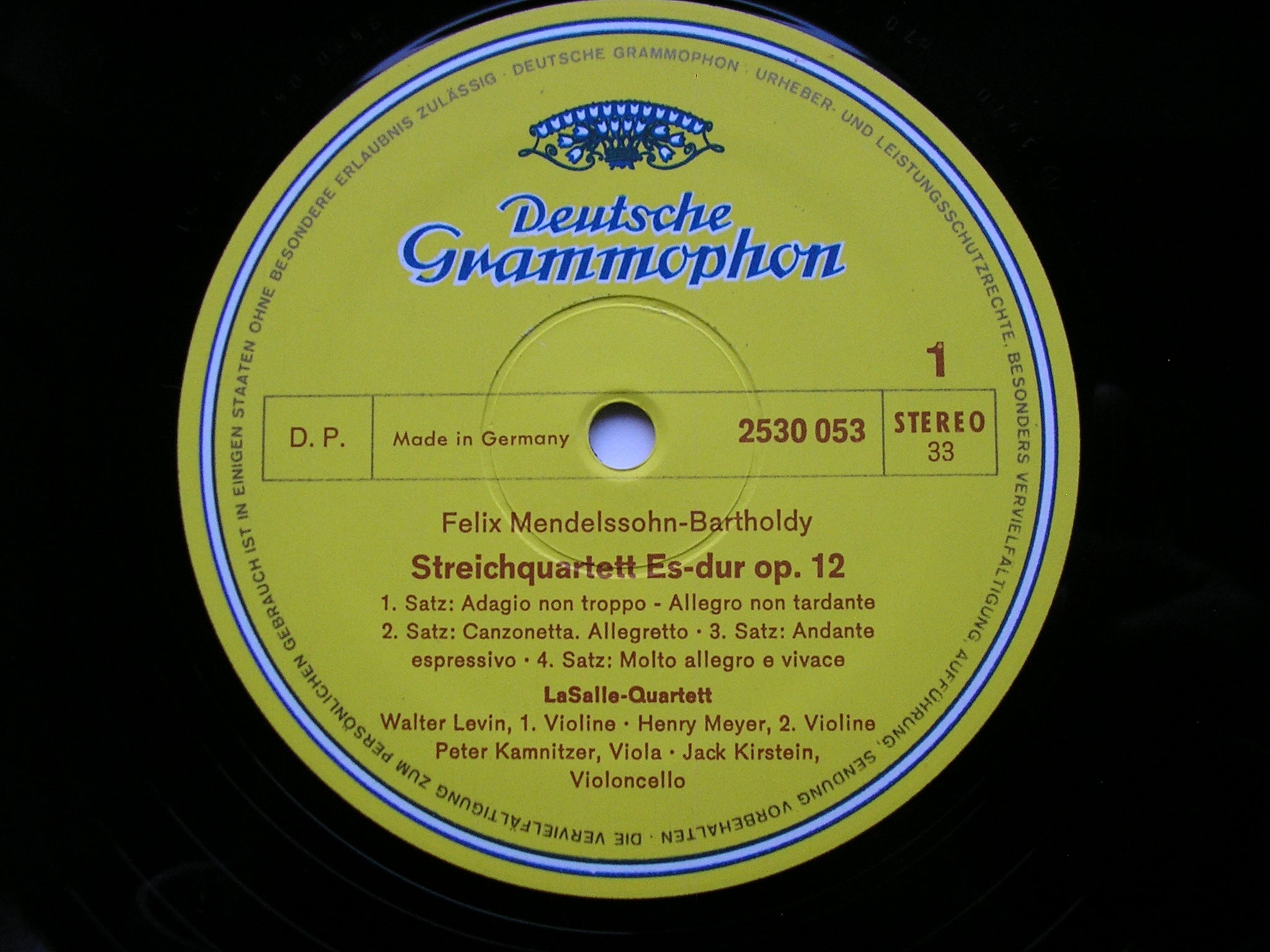 MENDELSSOHN: STRING QUARTETS  Op. 12 & 13      LA SALLE QUARTET     2530 053