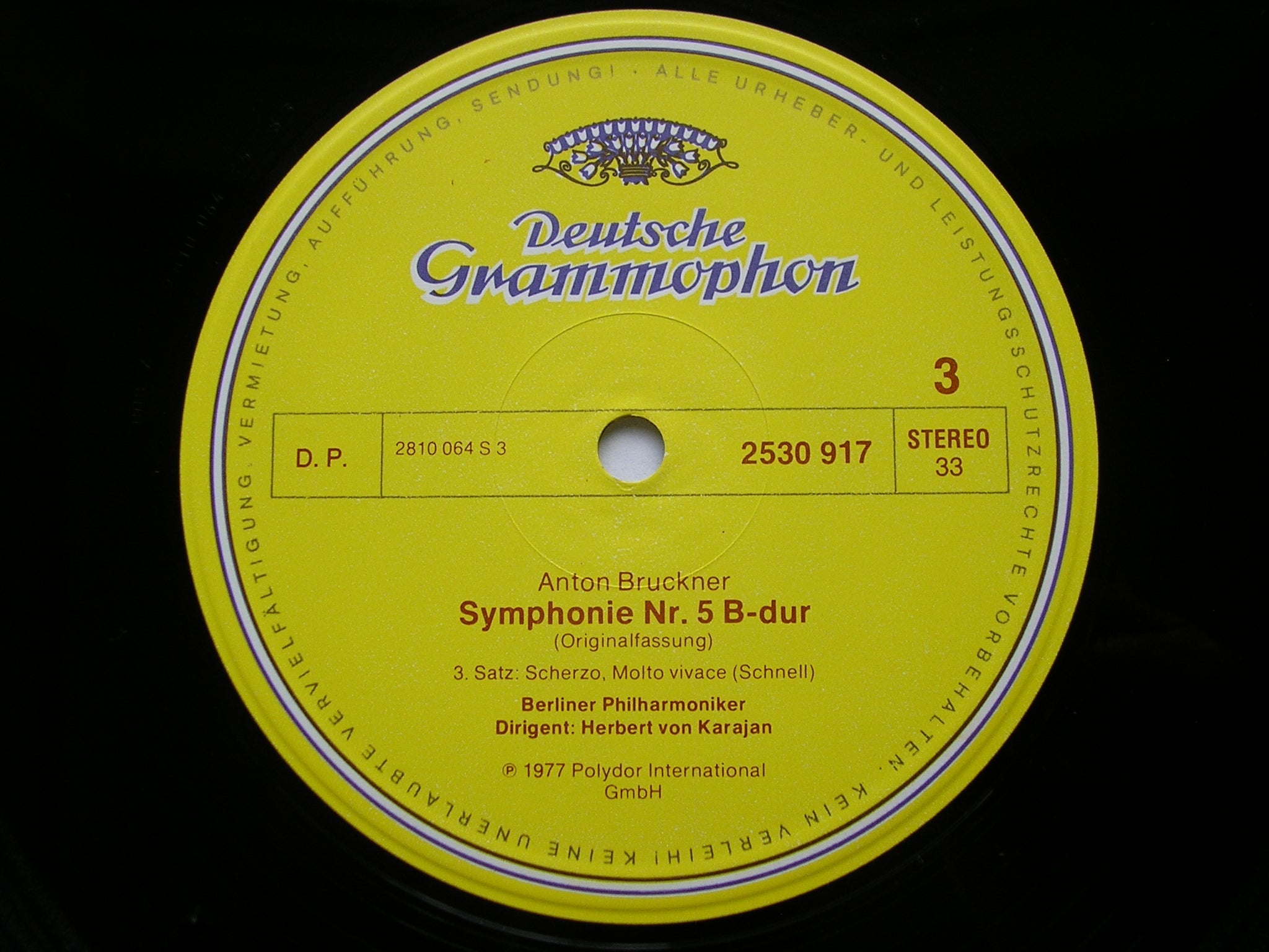 BRUCKNER: SYMPHONY No. 5      KARAJAN / BERLIN PHILHARMONIC    2LP     2707 101