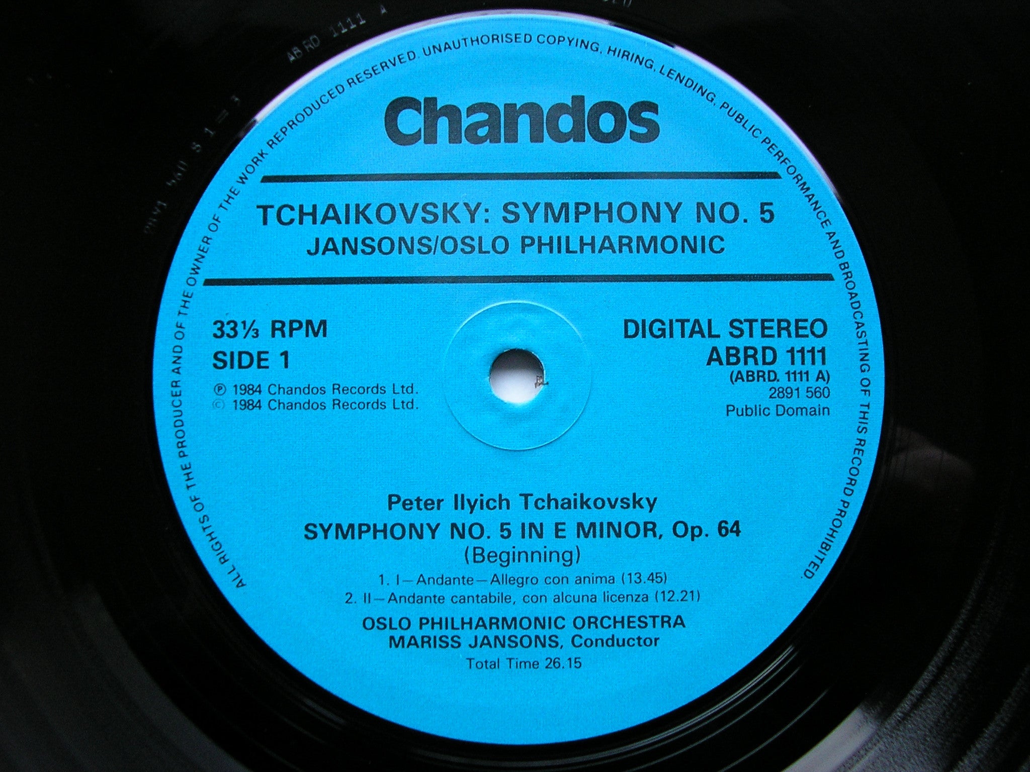 TCHAIKOVSKY: THE COMPLETE SYMPHONIES   JANSONS / OSLO PHILHARMONIC   7 LP SET