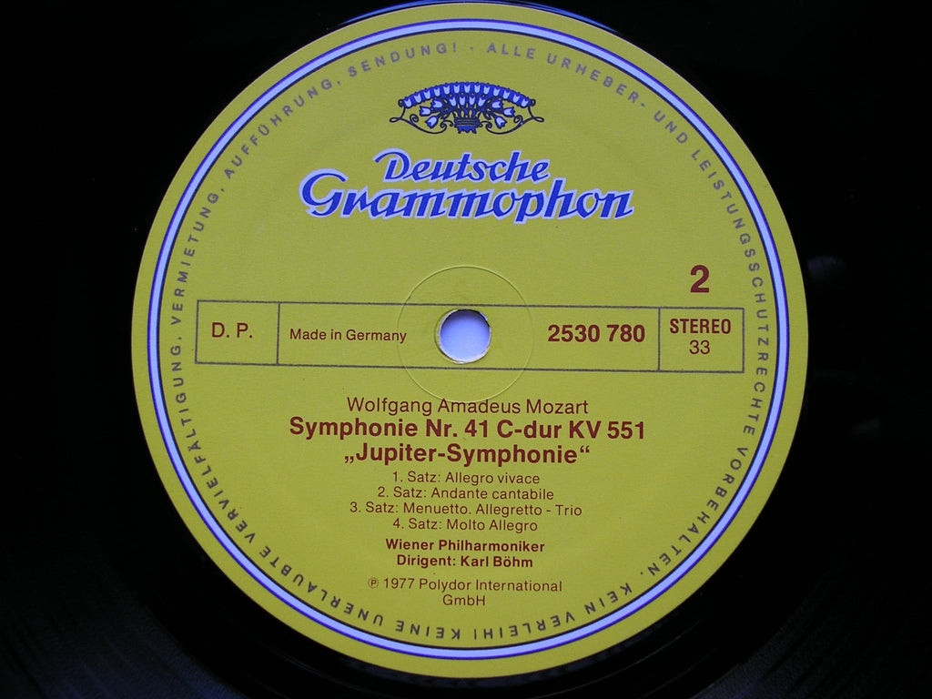 MOZART: SYMPHONIES Nos.  40  &  41  'Jupiter'          BOHM / VIENNA PHILHARMONIC      2530 780