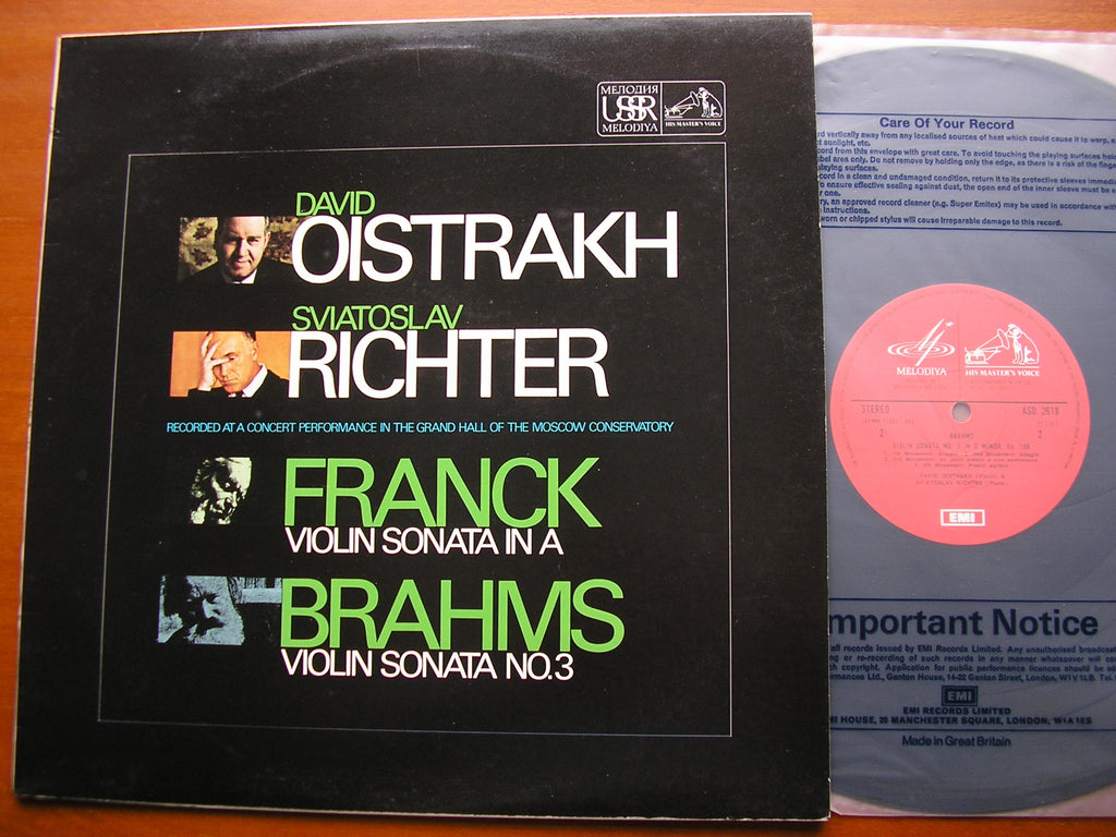 BRAHMS: VIOLIN SONATA No. 3 / FRANCK: VIOLIN SONATA     DAVID OISTRAKH / SVIATOSLAV RICHTER    ASD 2618