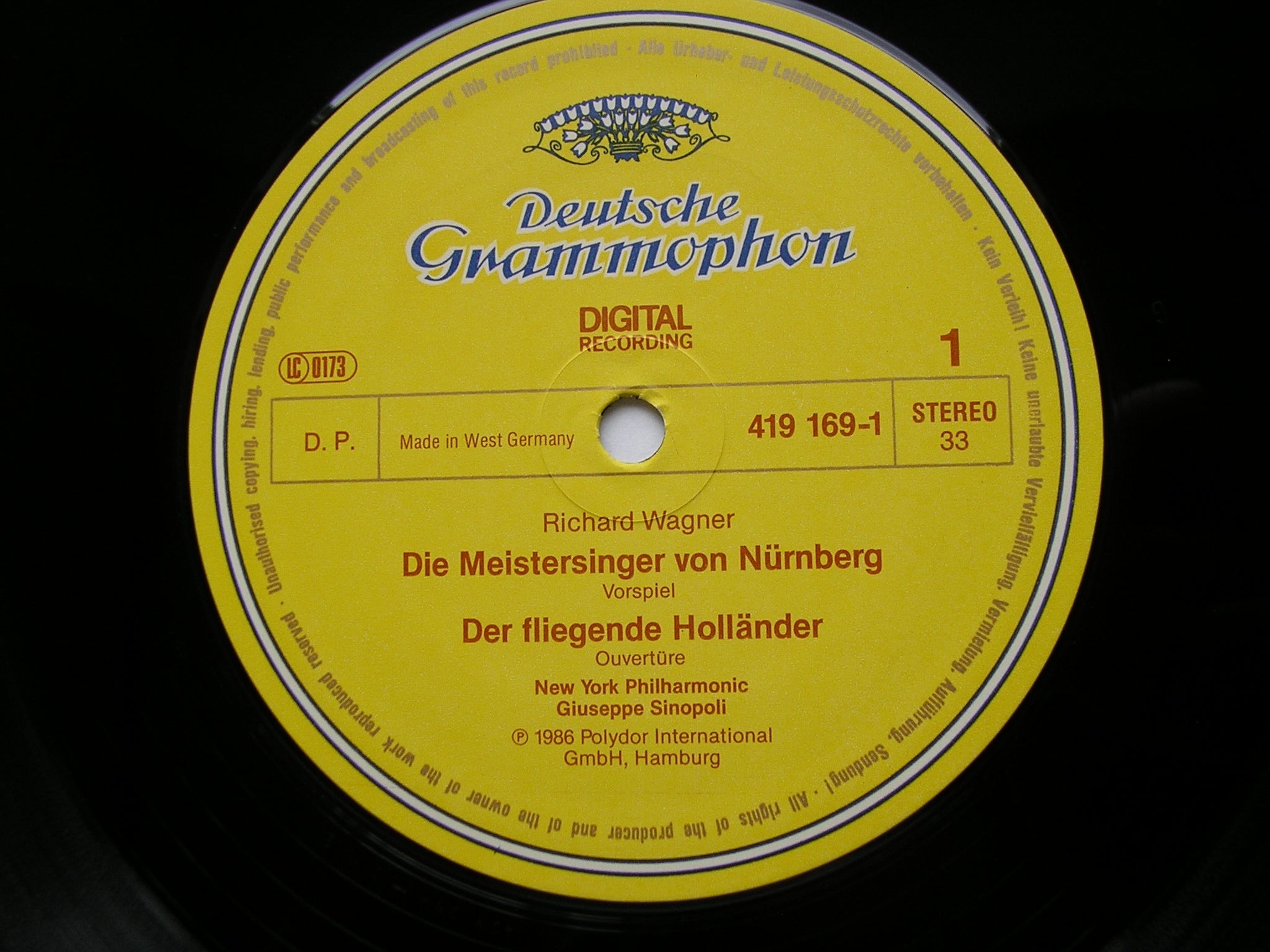 WAGNER: ORCHESTRAL MUSIC      SINOPOLI / NEW YORK PHILHARMONIC     419 169