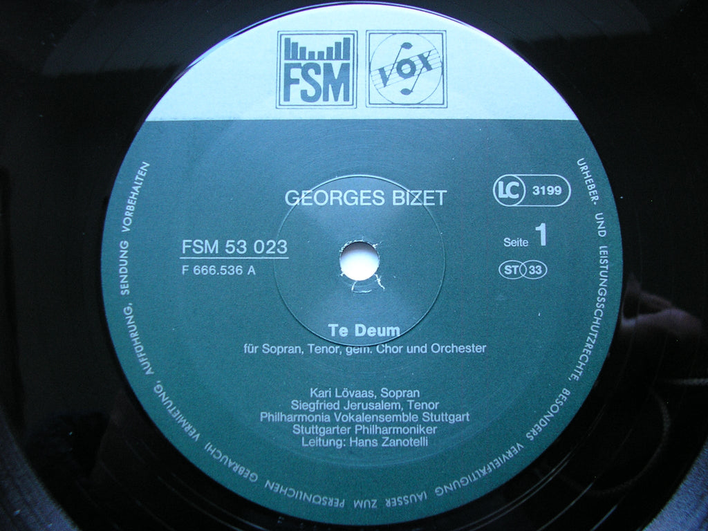 BIZET: TE DEUM / POULENC: GLORIA     LOVAAS / JERUSALEM / STUTTGART PHILHARMONIC / ZANOTELLI     FSM 53 023