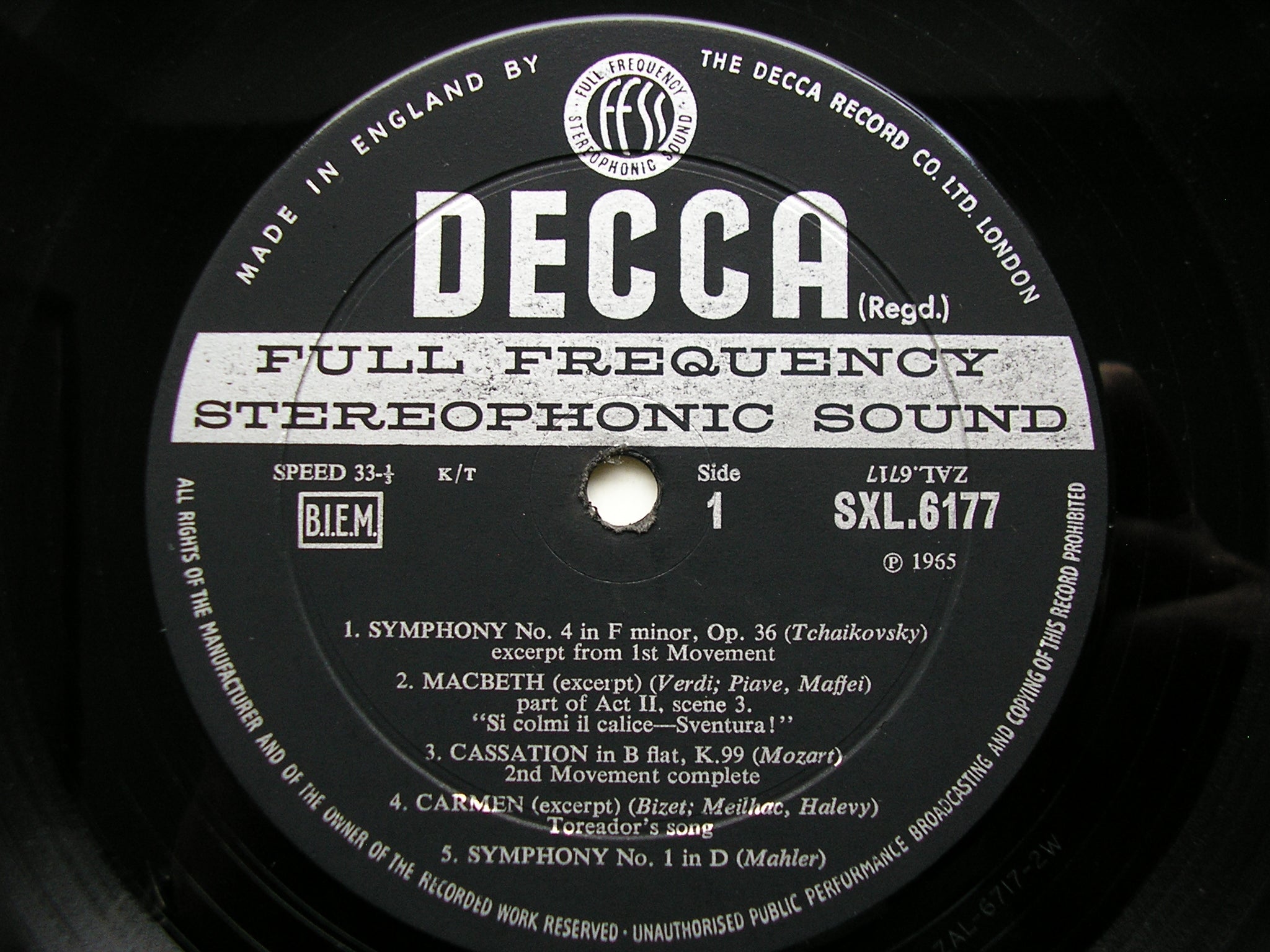 SXL 6177  DECCA CLASSICAL STEREO SAMPLER ALBUM     VARIOUS      ED2