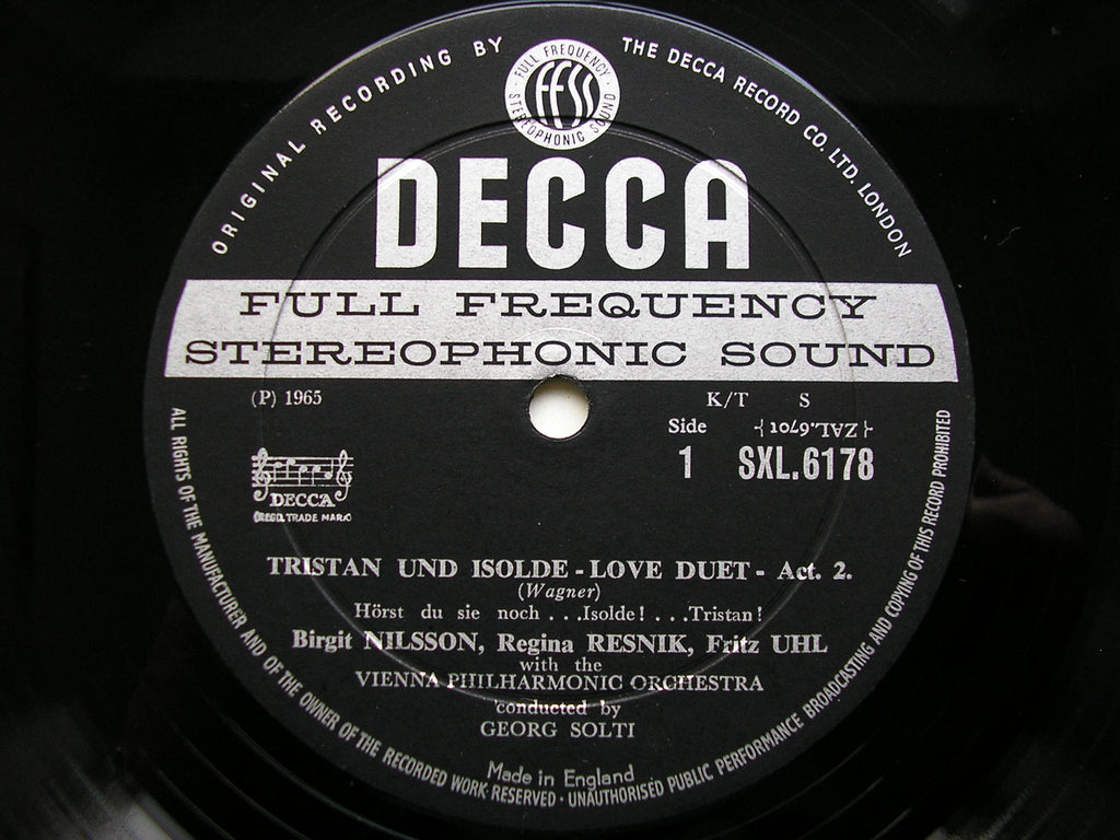 SXL 6178  WAGNER: TRISTAN & ISOLDE    ACT 2    Love Duet      NILSSON / WINDGASSEN / VIENNA PHILHARMONIC / SOLTI    ED1